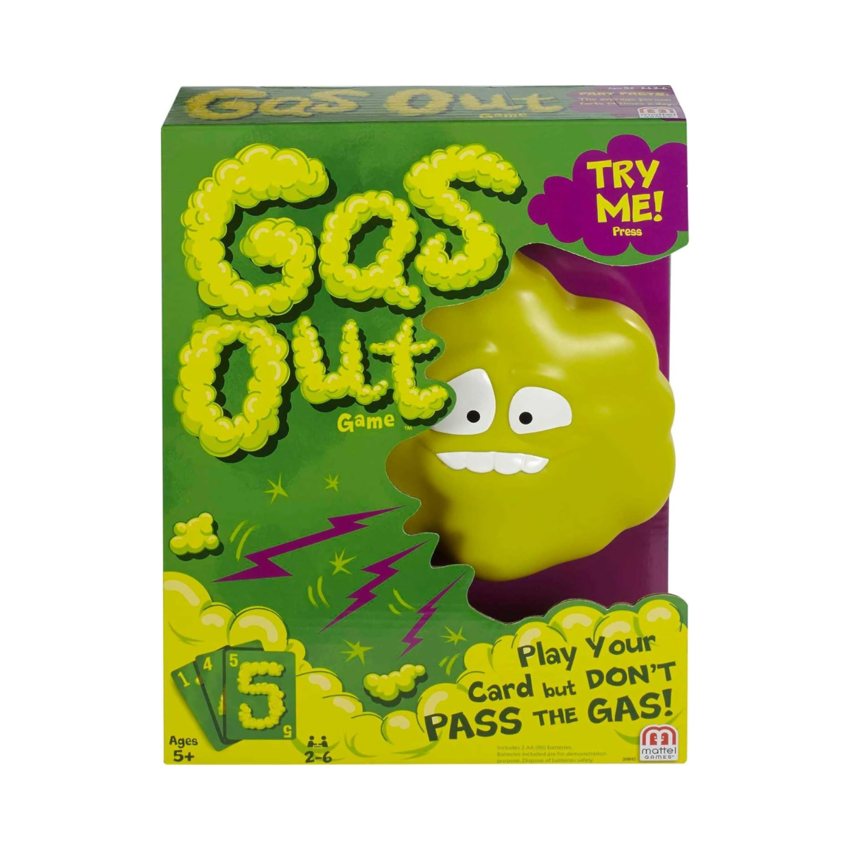 Mattel Gas Out Electronic Farting Game with Guster the Gas Cloud for Kids 5+ Family Party Game