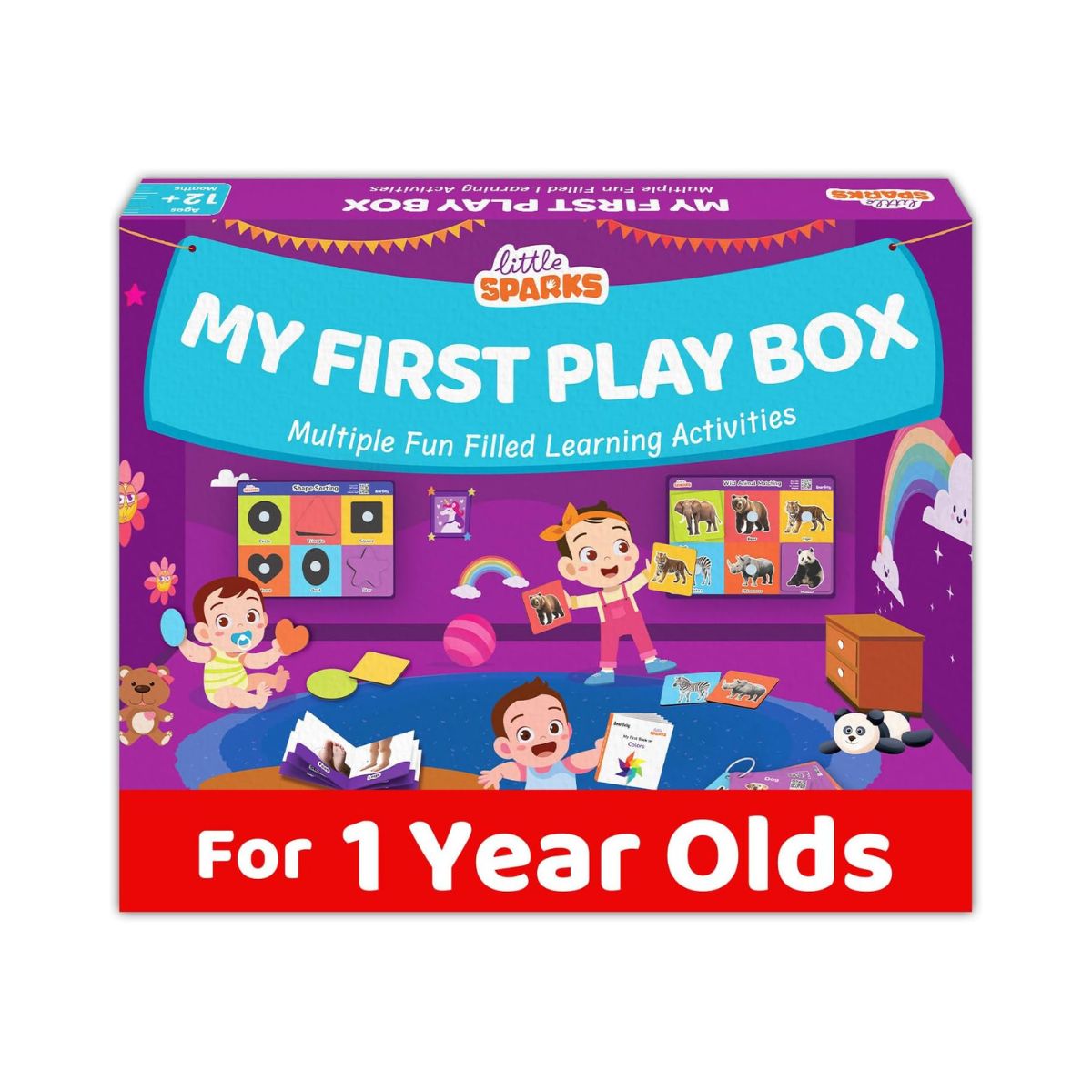 Smartivity 5-in-1 Montessori Play Box for 1+ Years – Educational Activities for Toddlers, Brain-Boosting Toy for Motor, Shape, and Matching Skills