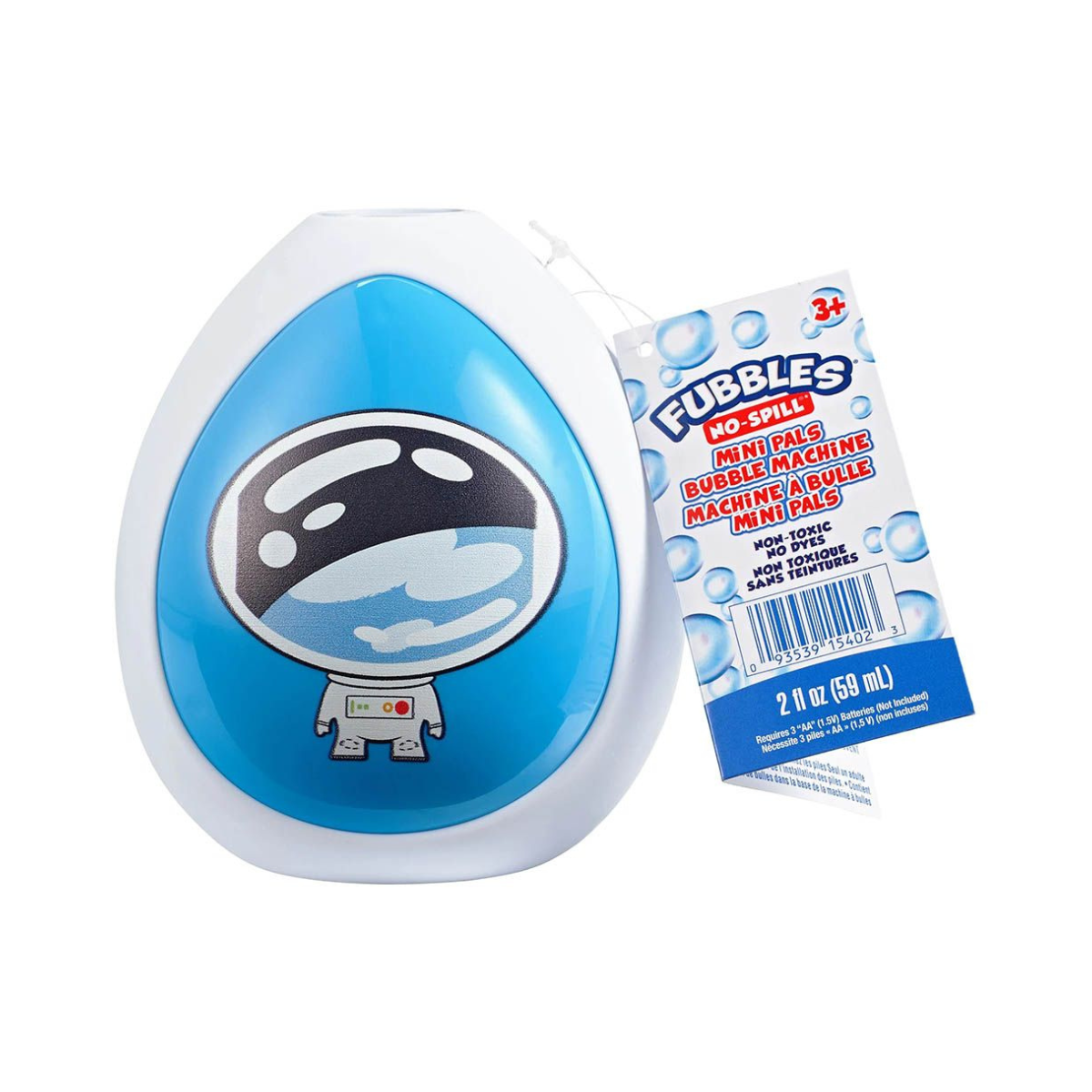 Fubbles Mini Pal Bubble Machine for Kids, Automatic Bubble Blower with 59ml Bubble Solution, Portable Bubble Toy for Outdoor Play, Summer Parties and Birthdays, High Quality Bubble Maker for Toddlers Ages 3 and Up, Style May Vary