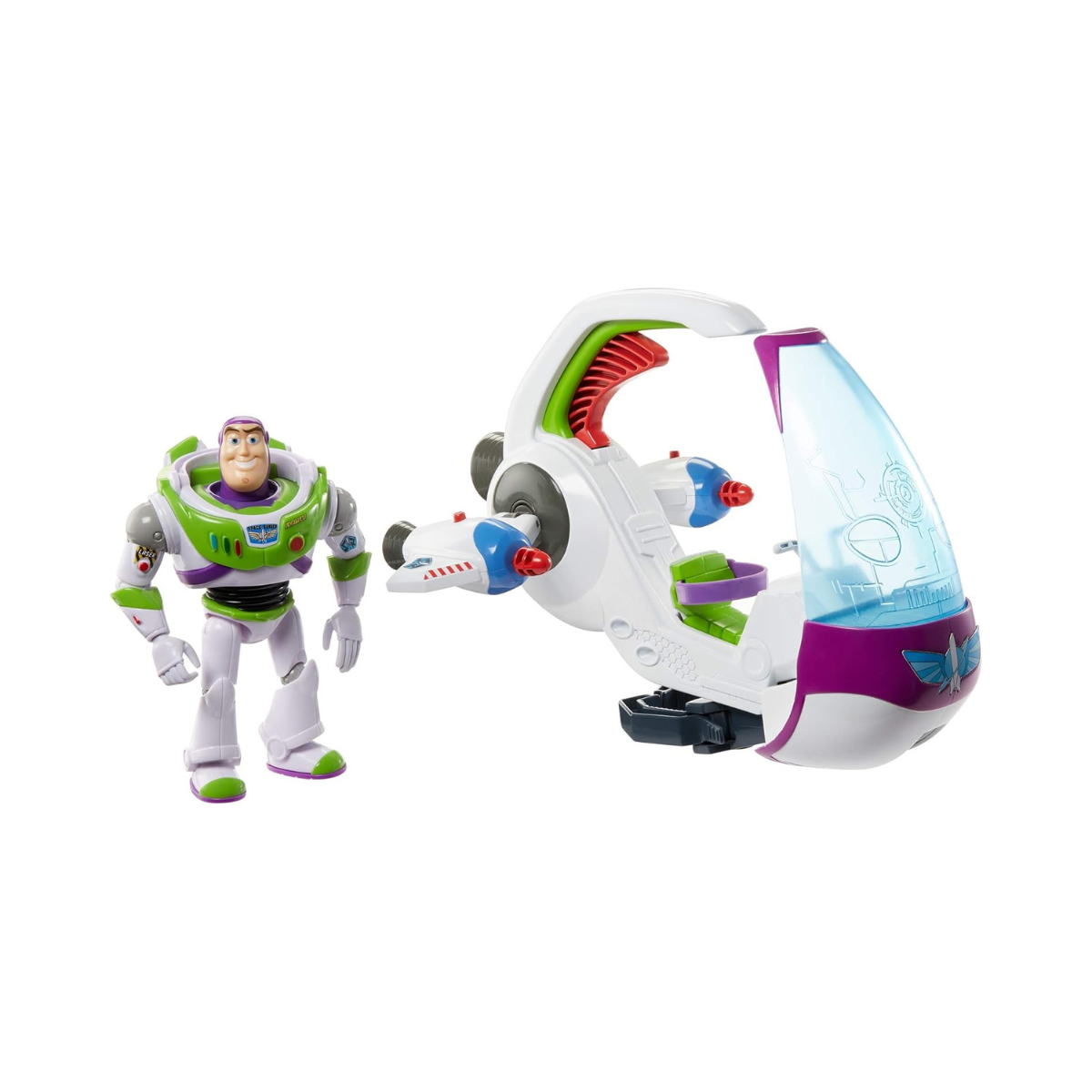Disney Pixar Toy Story Galaxy Explorer Spacecraft Toy Vehicle with Launcher Claw Rescue Feature for Kids 4+ Buzz Lightyear Space Adventure Playset GNJ48