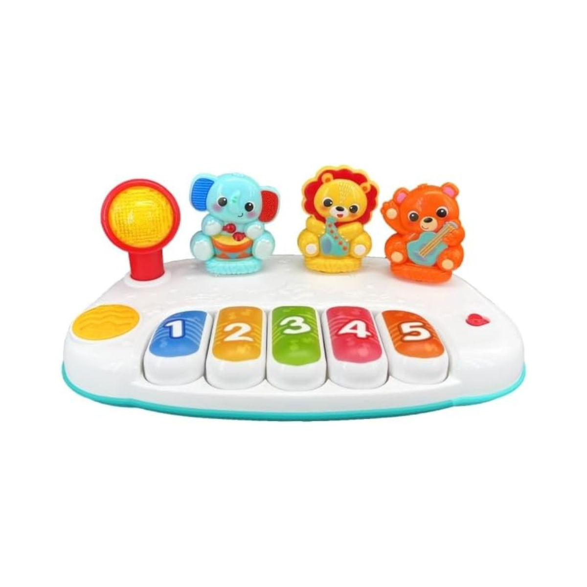 Winfun Jungle Pals Piano Interactive Toy for Kids, Musical Keyboard Baby Toy with Animal Sounds and Light Up Features, Early Learning Music Toy for 12+ Months