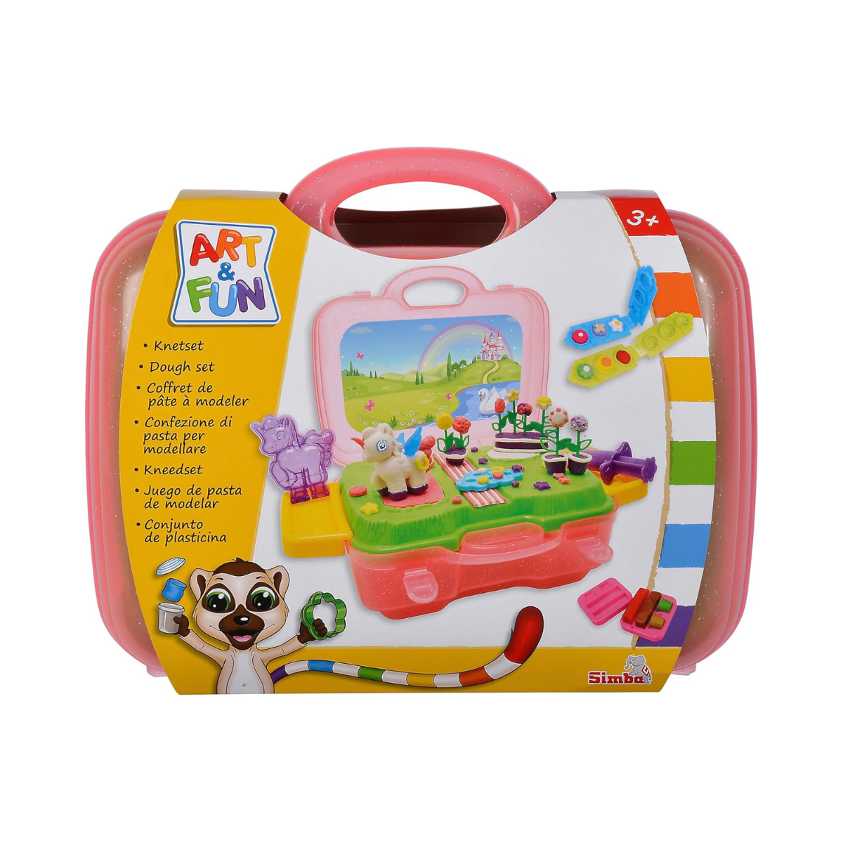 Simba Unicorn Fun Modelling Set, 15-Piece Creative Dough Activity Kit for Kids 3+, Multicolour