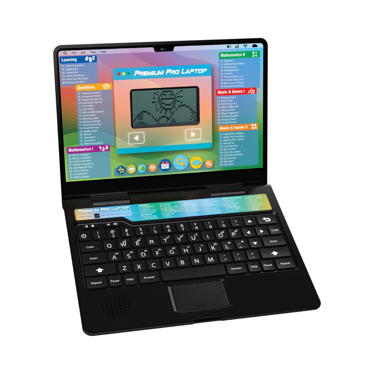 Winfun Premium Pro Laptop Educational Toy for Kids 3+ Years Interactive Learning Laptop with 60 Activities Teaching Letters Numbers Math Music & Games