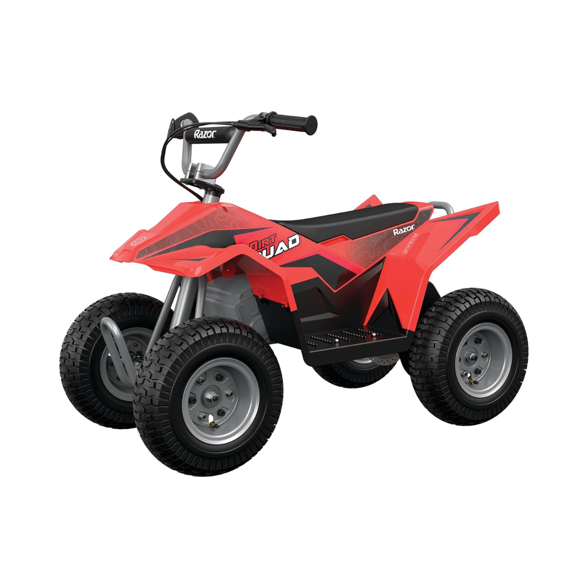 Razor Dirt Quad Electric 4-Wheeler, Red, 24V Battery Powered Kids Quad Bike, Speed Up to 8 mph (13 km/h), Forward and Reverse, Pneumatic Tires, Up to 80 Minutes Ride Time, Ages 8+