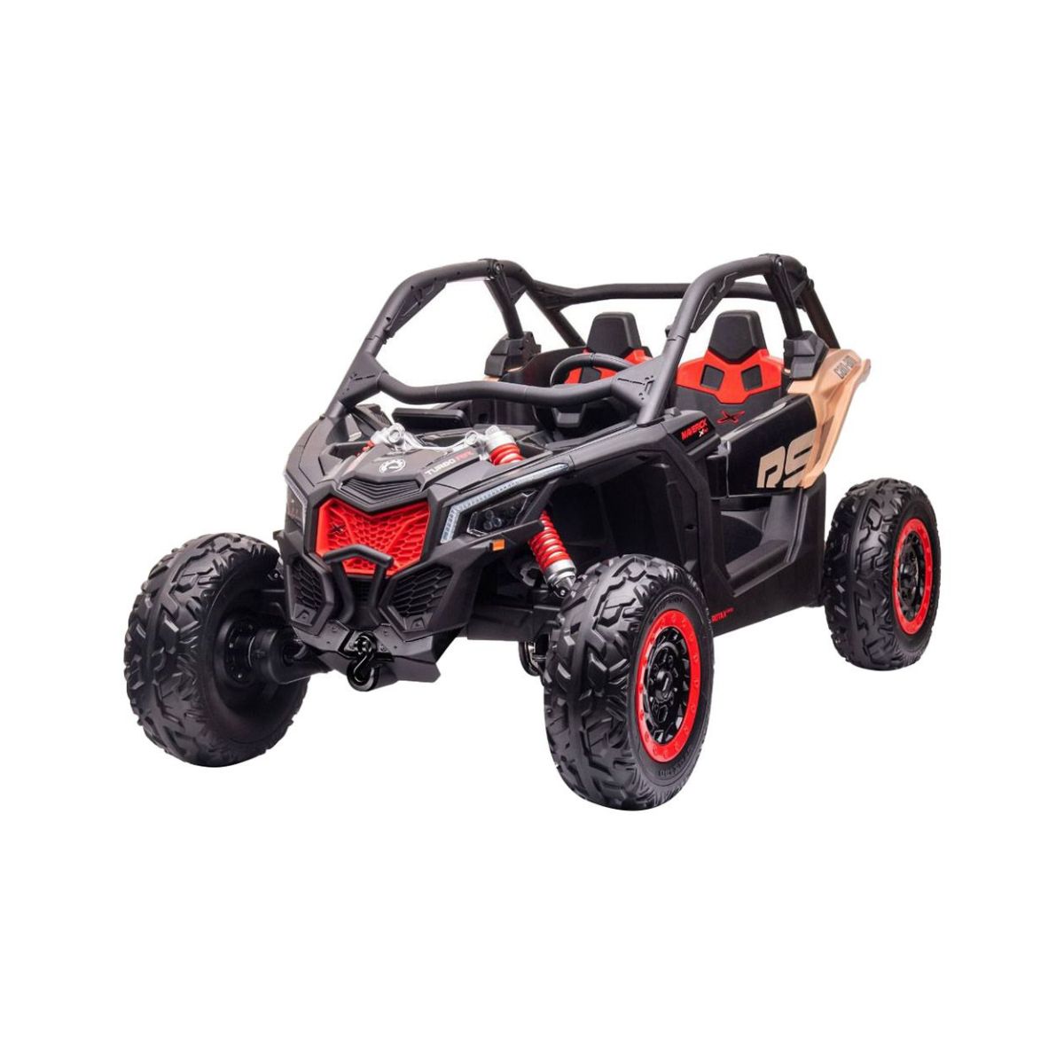 Can-Am Maverick Turbo RR 24V Kids Ride-On Buggy 4 Motors with Parental Remote Control, Off-Road Style Electric UTV for Kids 3+ Years