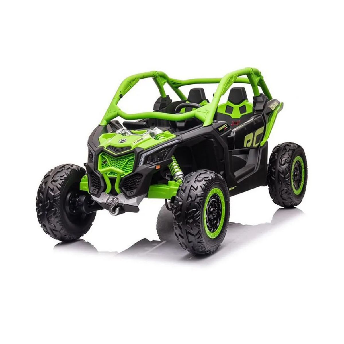 Can-Am Maverick Turbo RR 24V Kids Ride-On Buggy 4 Motors with Parental Remote Control, Off-Road Style Electric UTV for Kids 3+ Years