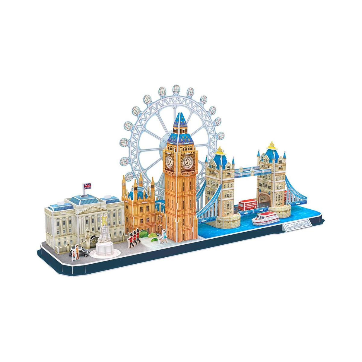 CubicFun 3D Puzzle City Line London Model Kit 107 Pieces City Skyline Landmarks DIY Craft Activity for Kids + Adults Ages 5+
