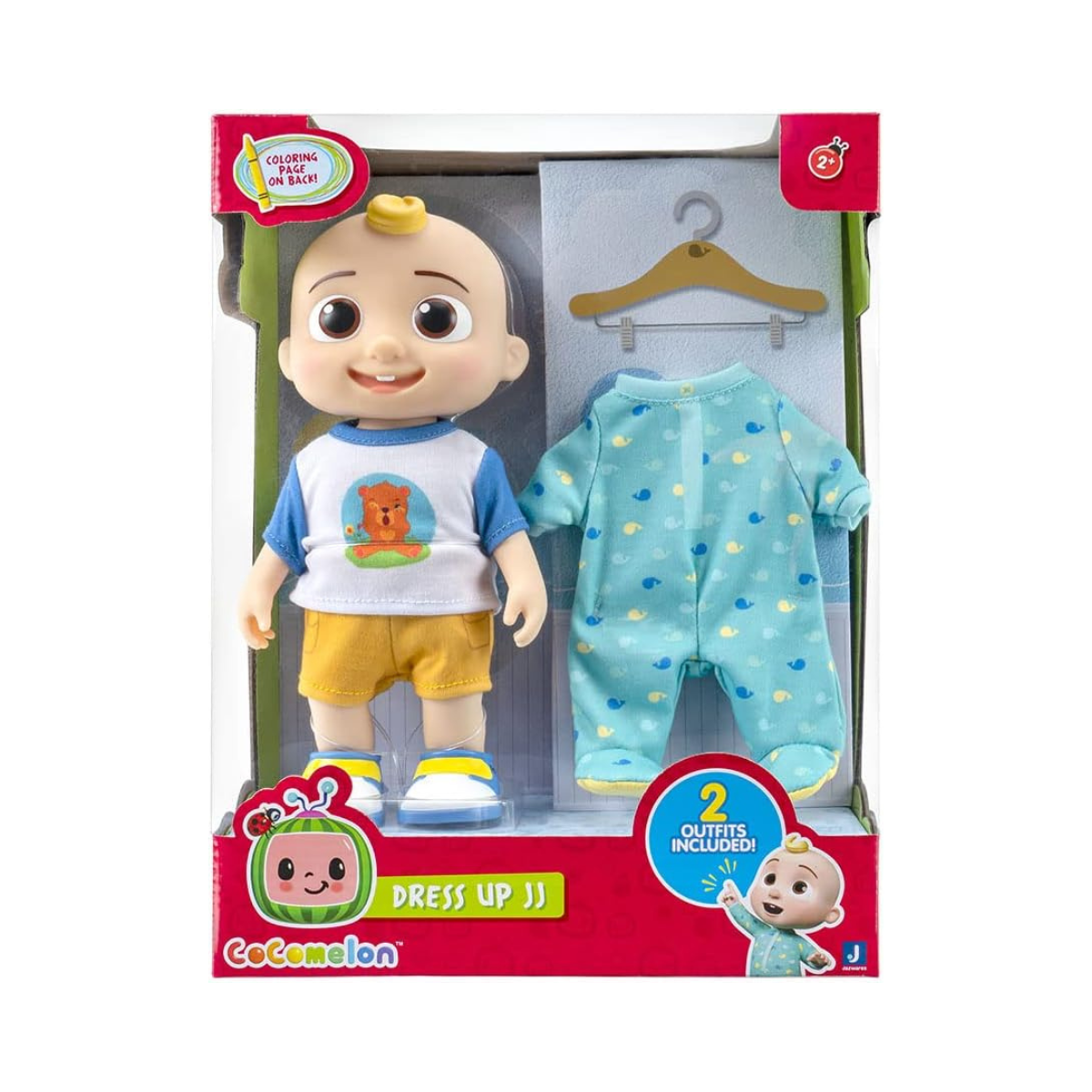 CoComelon Dress Up JJ Doll 9 Inch, Roto Head Figure with Outfit Accessories, Role Play Toy for Toddlers, CoComelon Character Doll, 3 Years+
