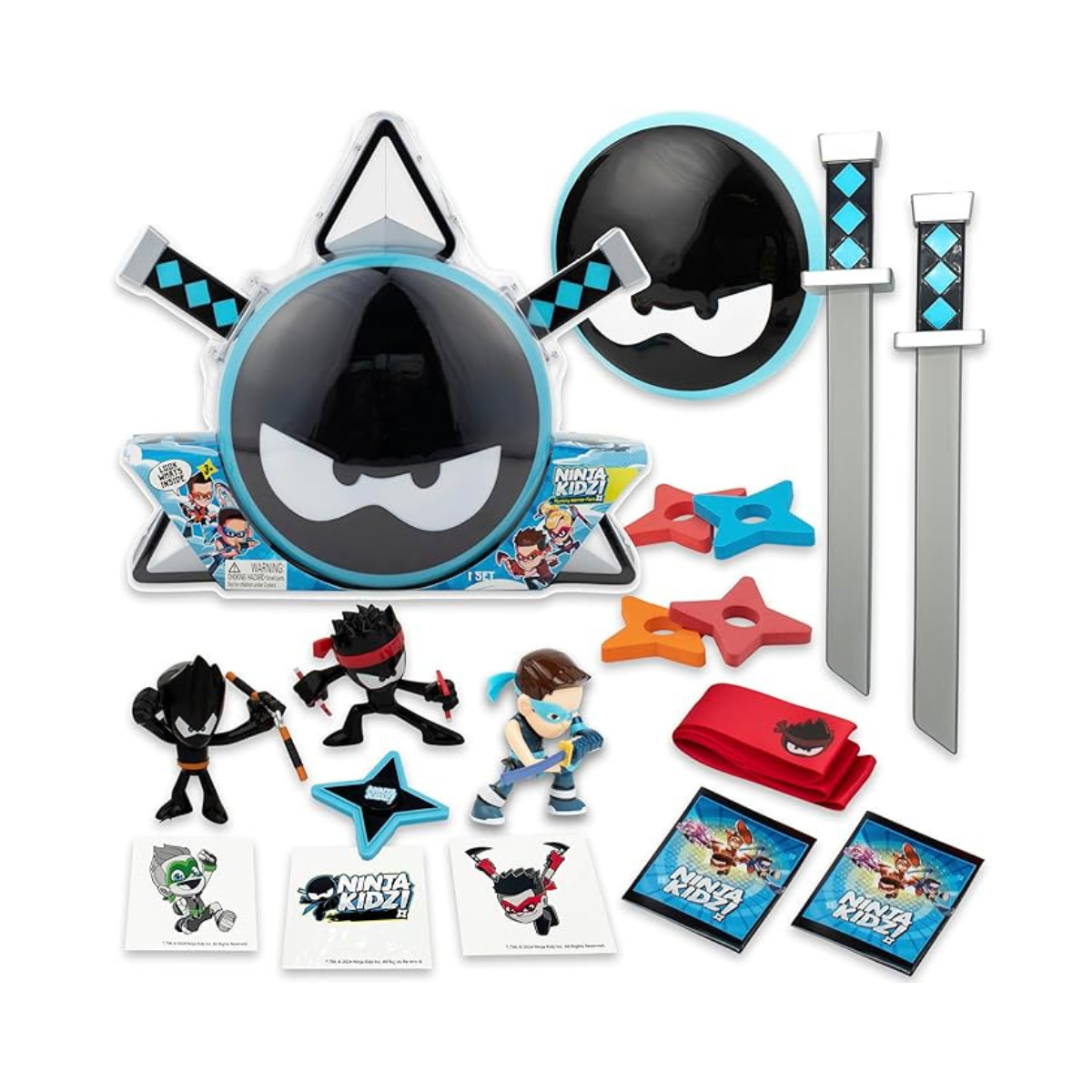 Ninja Kidz Mystery Warrior Pack, 18 Surprise Toys, Officially Licensed Ninja Kidz Collectibles for Kids 3+