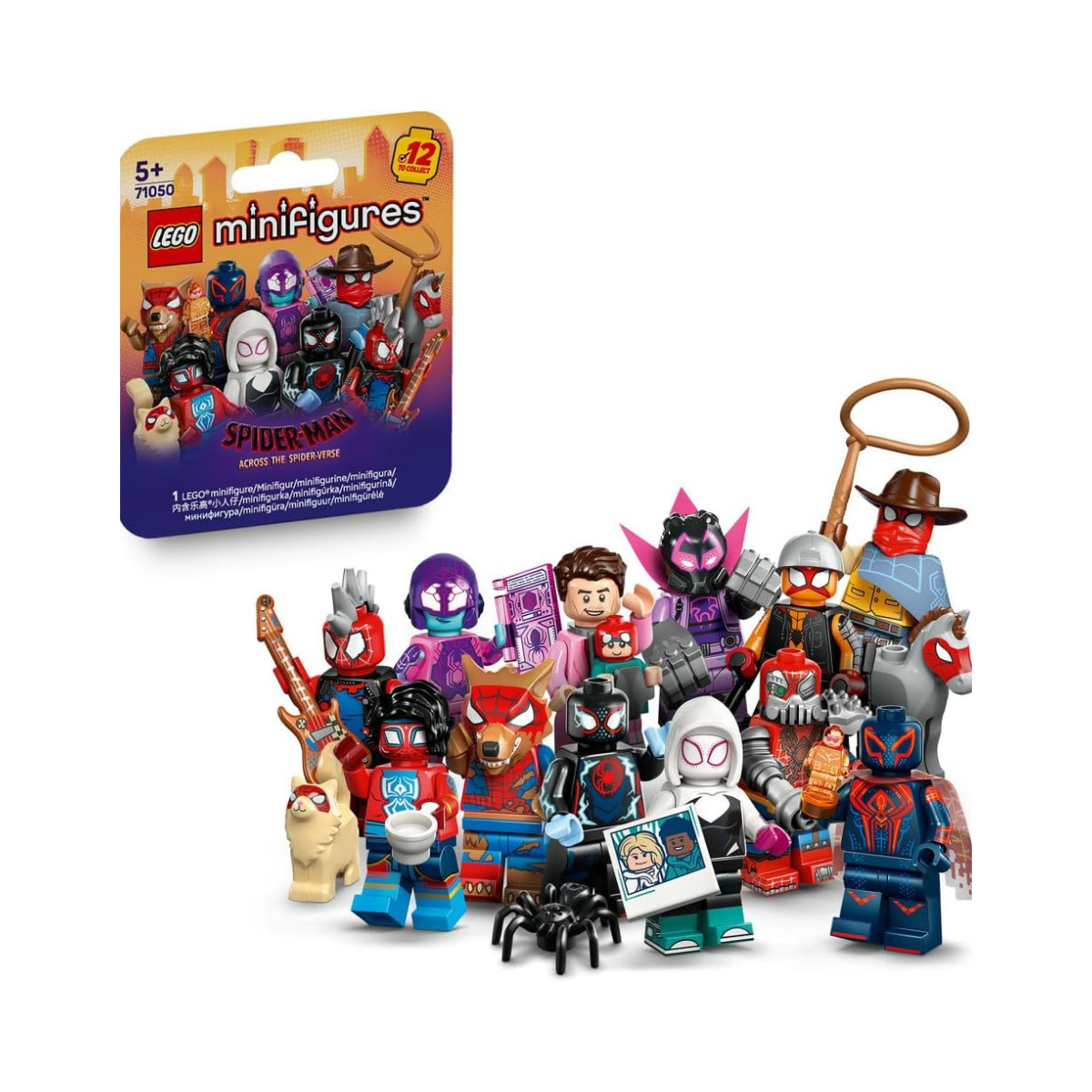 LEGO Minifigures Spider Man Across The Spider Verse Mystery Box 1 Random Figure Collectible Toy For Kids 5+