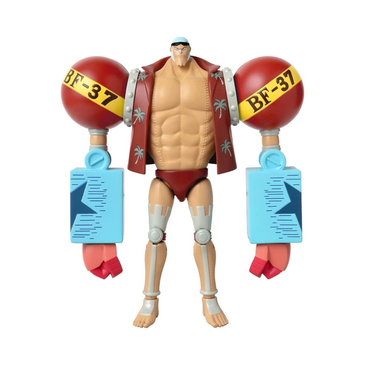 BANDAI Anime Heroes One Piece Franky 6.5 Inch Action Figure Shipwright Cyborg Straw Hat Pirates Collectible Toy