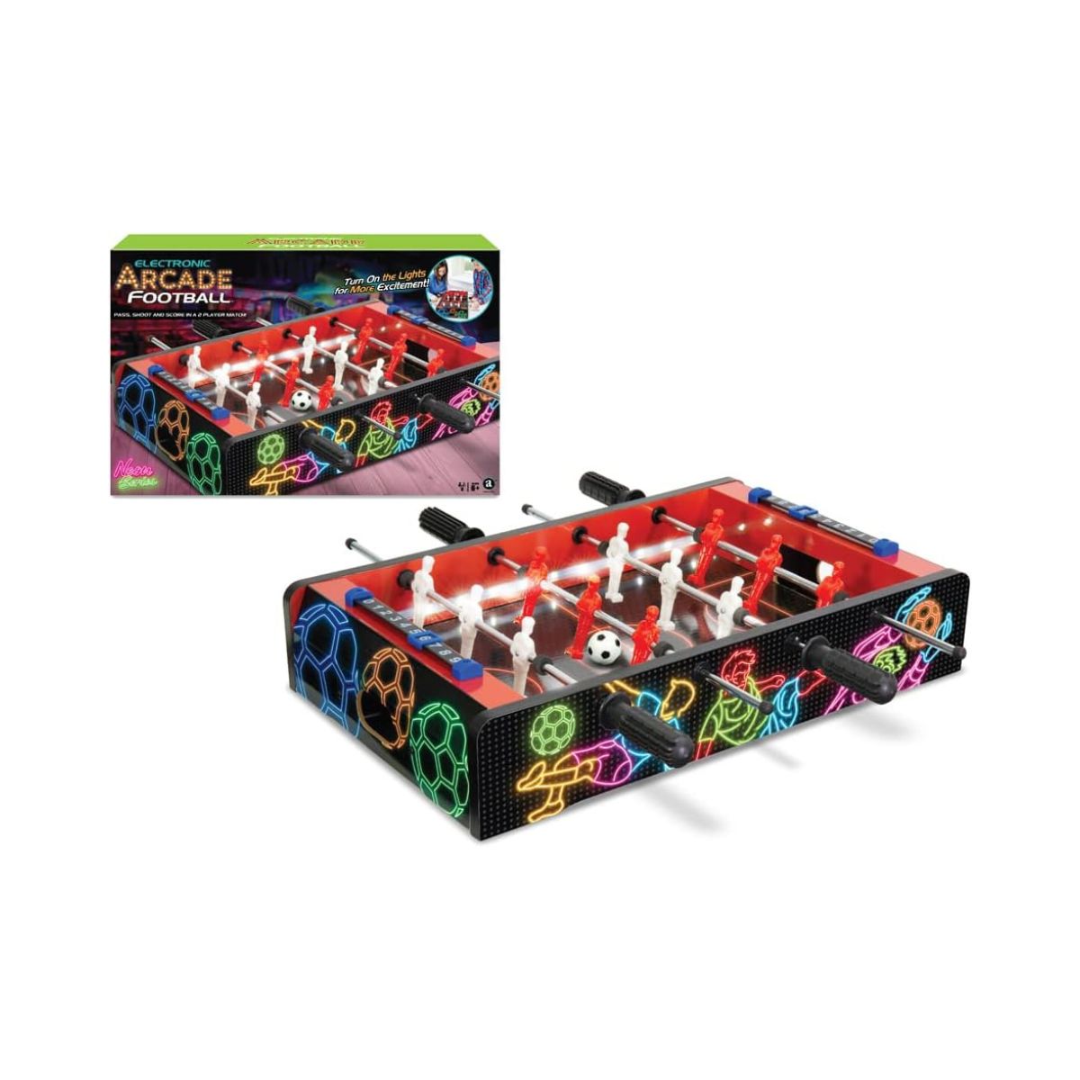 Ambassador Merchant Electronic Arcade Football/Foosball, Black, Wood Material, 3D Players, Smooth Fast Action Surface, Grip Feet, Kids 6-12 Years+ Research the best football tables Spend a few minutes for better results