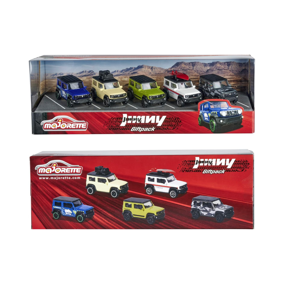 Majorette Suzuki Jimny 5-Piece Gift Pack – Die-Cast Metal Toy Cars, Rolling Wheels, Collectible Mini Vehicles for Kids, 1:64 Scale