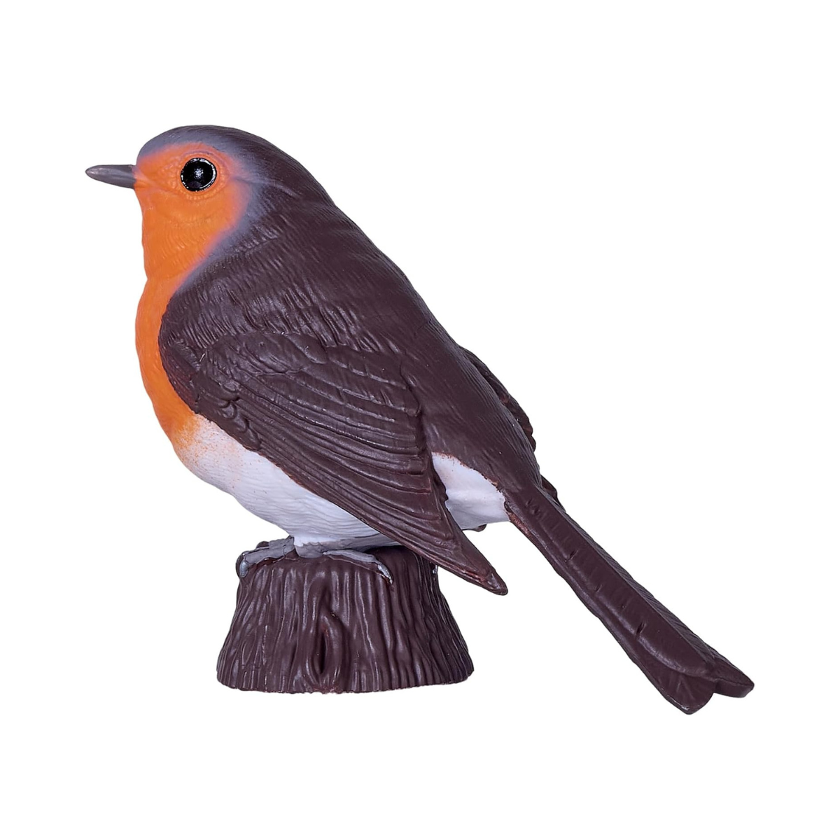 MOJO Bird Enthusiast Collection Series 1 European Robin Figurine for Kids and Collectors Hand-Painted Realistic Wildlife Model Educational Toy with QR Code for Fun Facts Ages 3 and Up