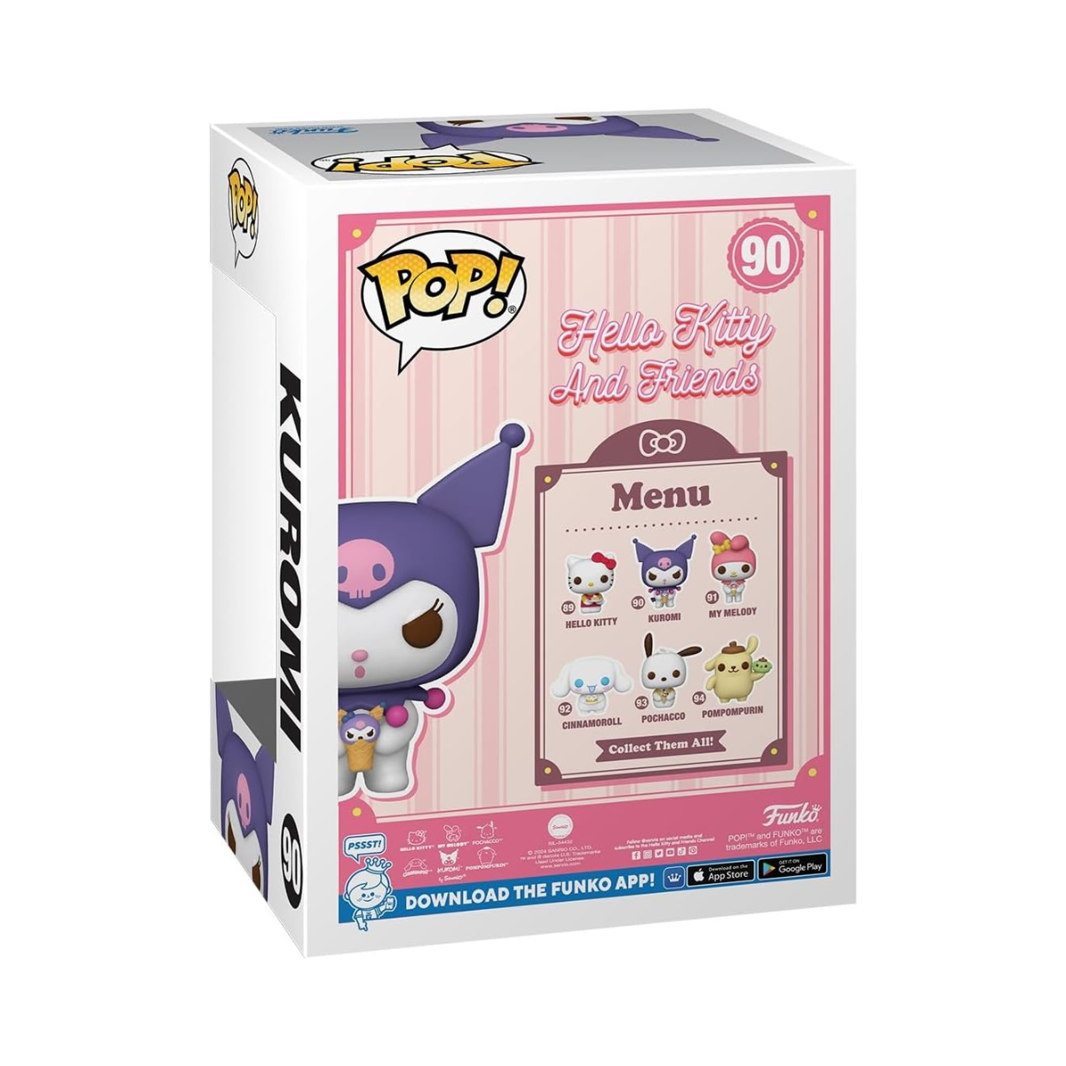 Funko Pop Sanrio Kuromi Hello Kitty Collectable Vinyl Figure Cute Cartoon Display Toy for Kids and Adults Gift Idea Ages 3+