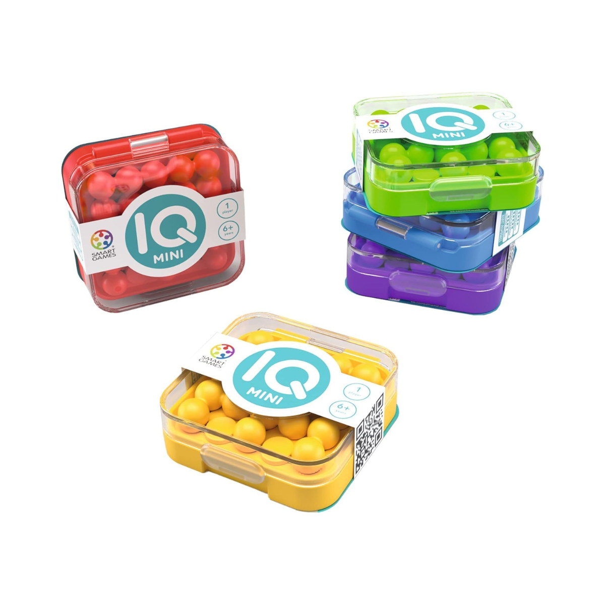 SmartGames IQ Mini Handheld Educational Puzzle Game Create Your Own Levels Brain Teaser for Kids Ages 6 and Up Travel-Friendly Matching Game