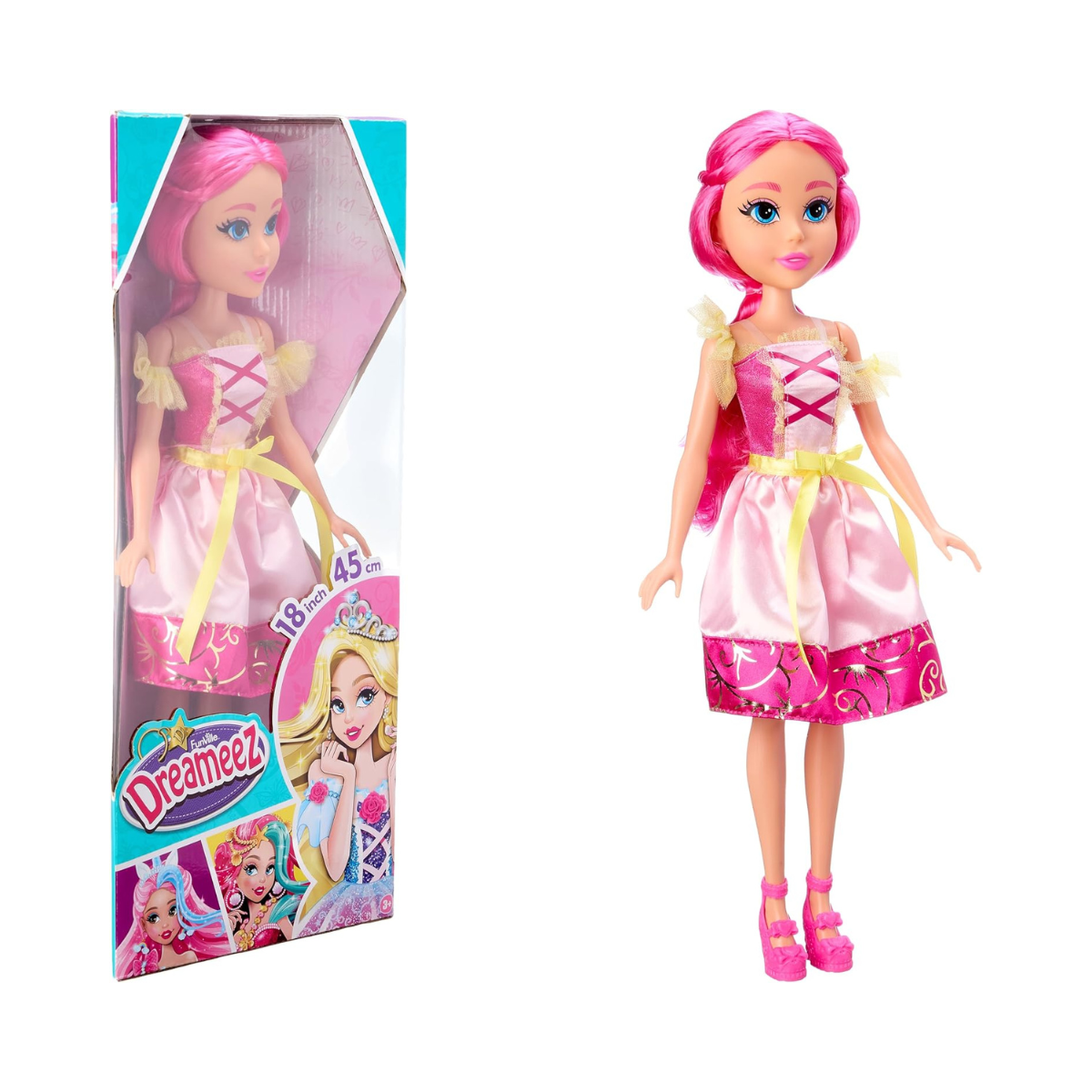 Dreameez Fantasy Dolls Set, 3-Piece Fairy Doll Collection, 45 cm Tall Magical Dolls for Kids Ages 3+