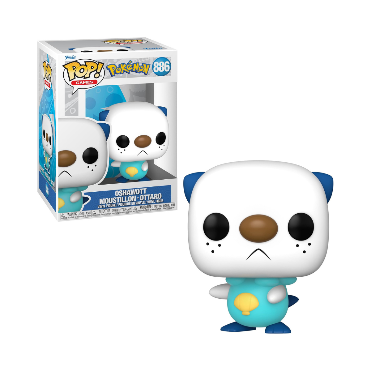 Funko Pop! Games: Pokemon - Oshawott - Collectable Vinyl Figure - Gift Idea - Official Merchandise - Toys for Kids & Adults - Video Games Fans - Model Figure for Collectors and Display