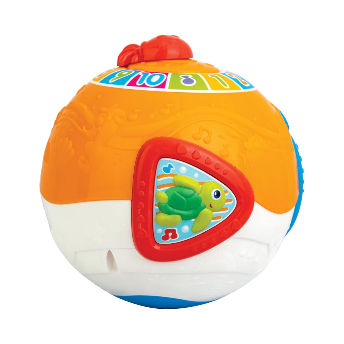 Winfun Roll and Learn Activity Ocean Ball, Musical Light Up Crawling Toy for Babies, Interactive Ocean Theme Learning Ball