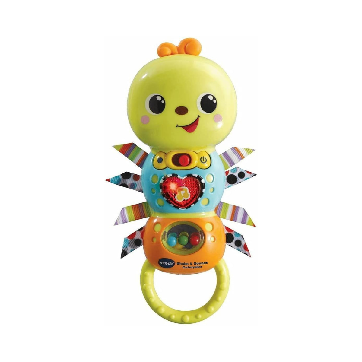 VTech Shake and Sounds Caterpillar Interactive Baby Rattle Toy with Lights Music and Motion Sensor for Infants and Newborns