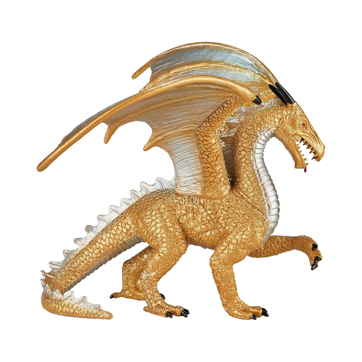 MOJO Golden Dragon Figurine, Hand-Painted Realistic Fantasy Replica, Detailed Collectible Model, Fantasy Collection, Display and Play Figure, Ages 3+