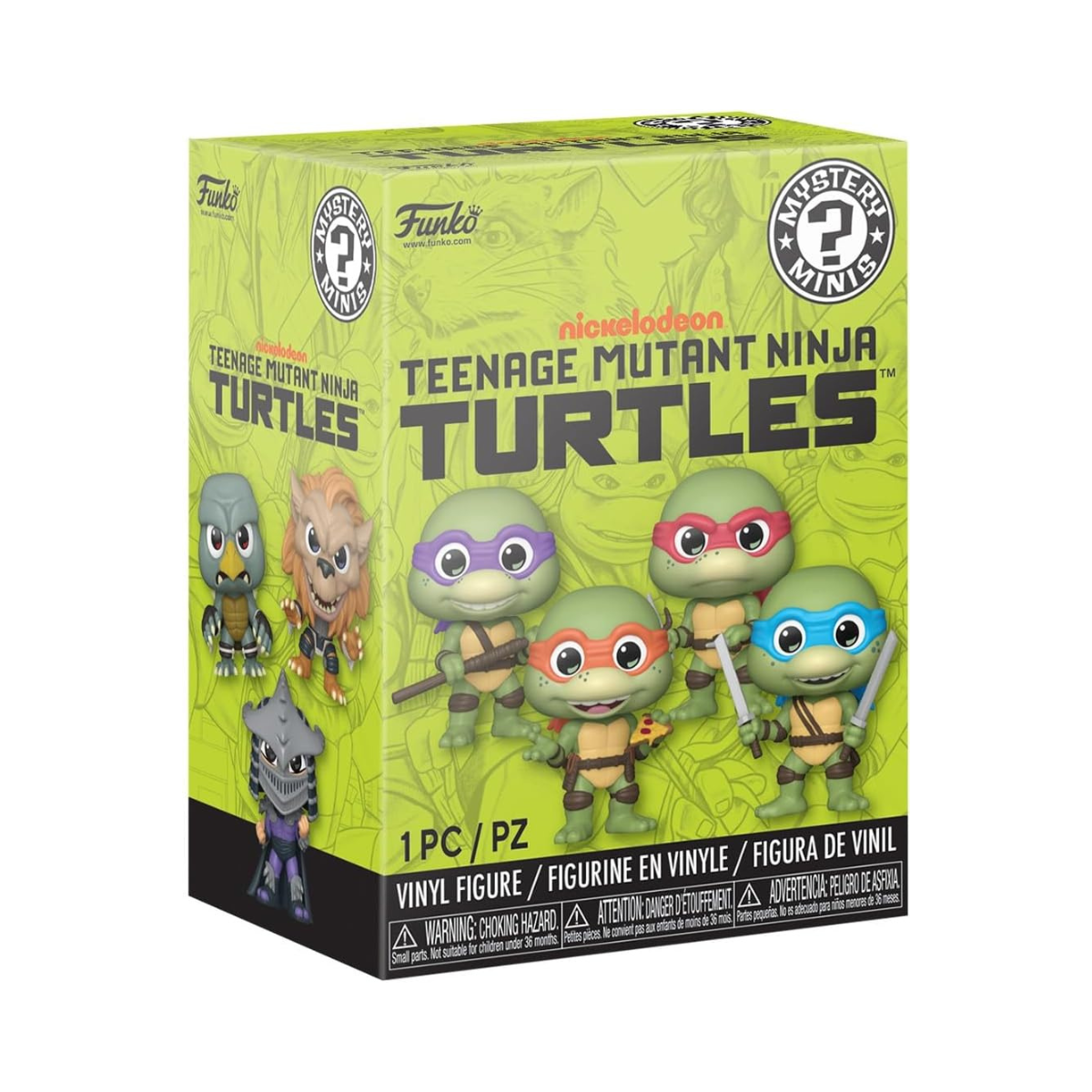 Funko Mystery Mini: Teenage Mutant Ninja Turtles - Keno - 1 Of 6 to Collect - Styles Vary - TMNT 2 (1991) - Collectable Vinyl Figure - Gift Idea - Official Merchandise - Toys for Kids & Adults