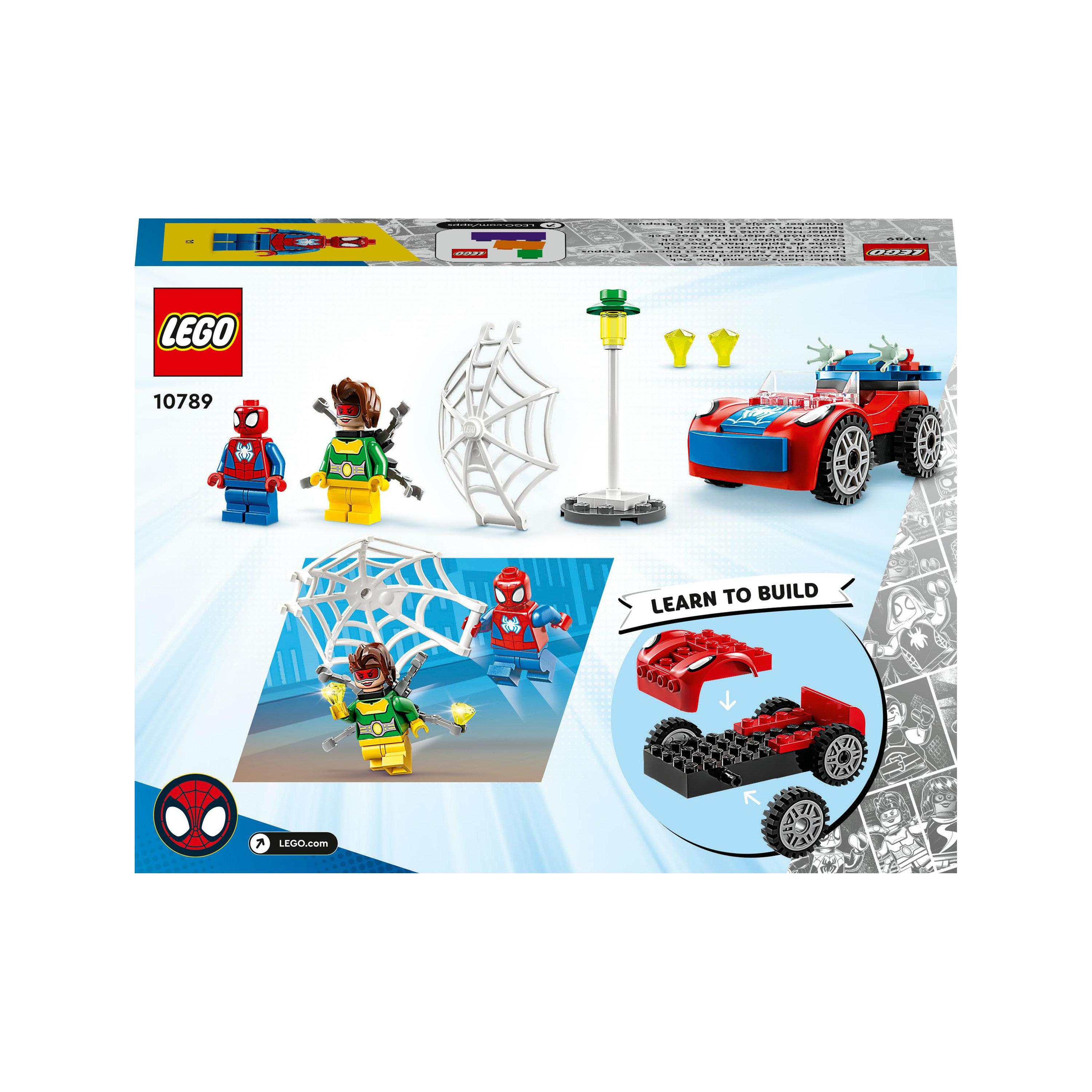 LEGO Spidey 10789 Spider Mans Car and Doc Ock Starter Brick Set for Kids 4+ Unisex, Easy Build Superhero Playset