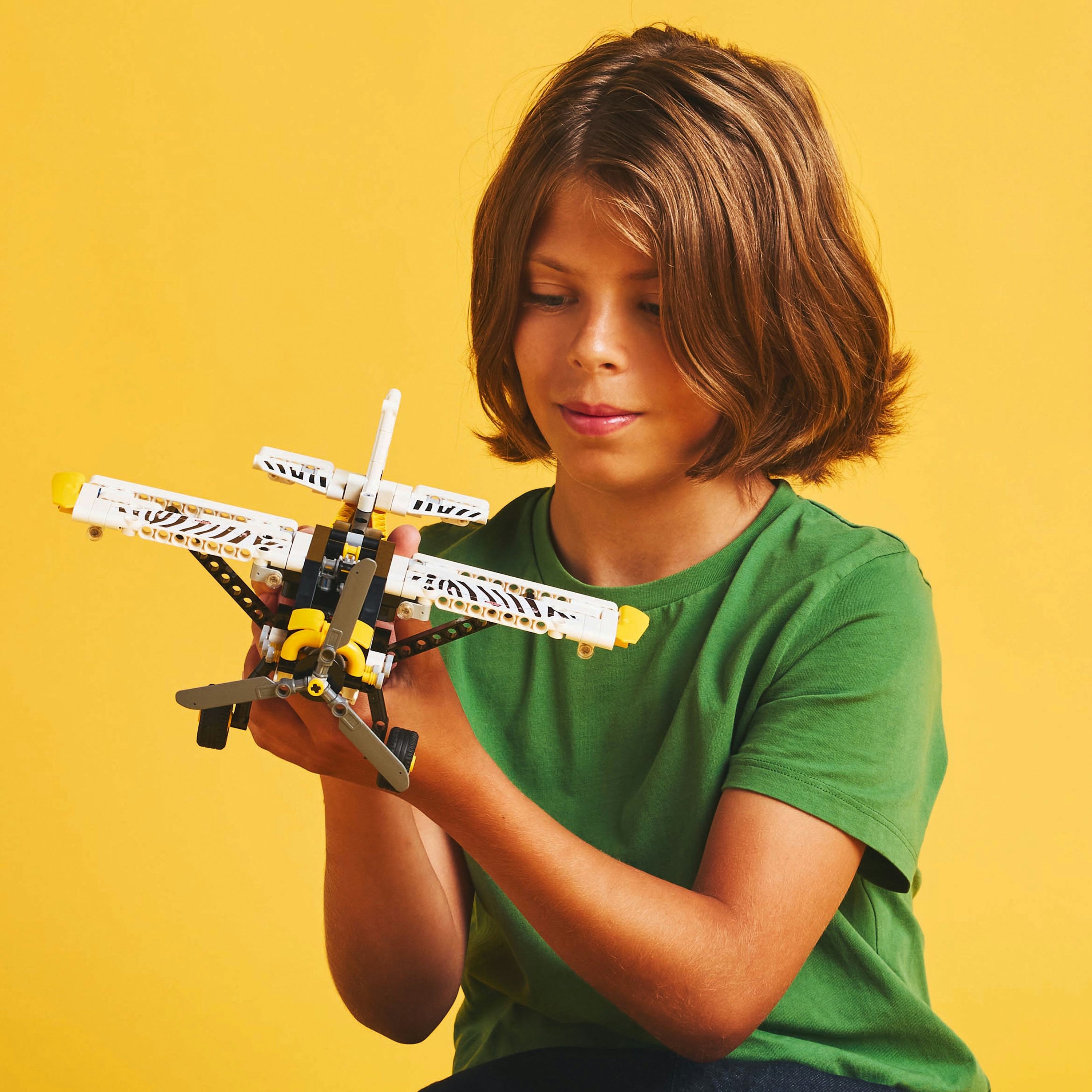 LEGO Technic 42198 Bush Plane V29 for Boys 8+ Realistic Aircraft Building Toy with Rotating Propeller