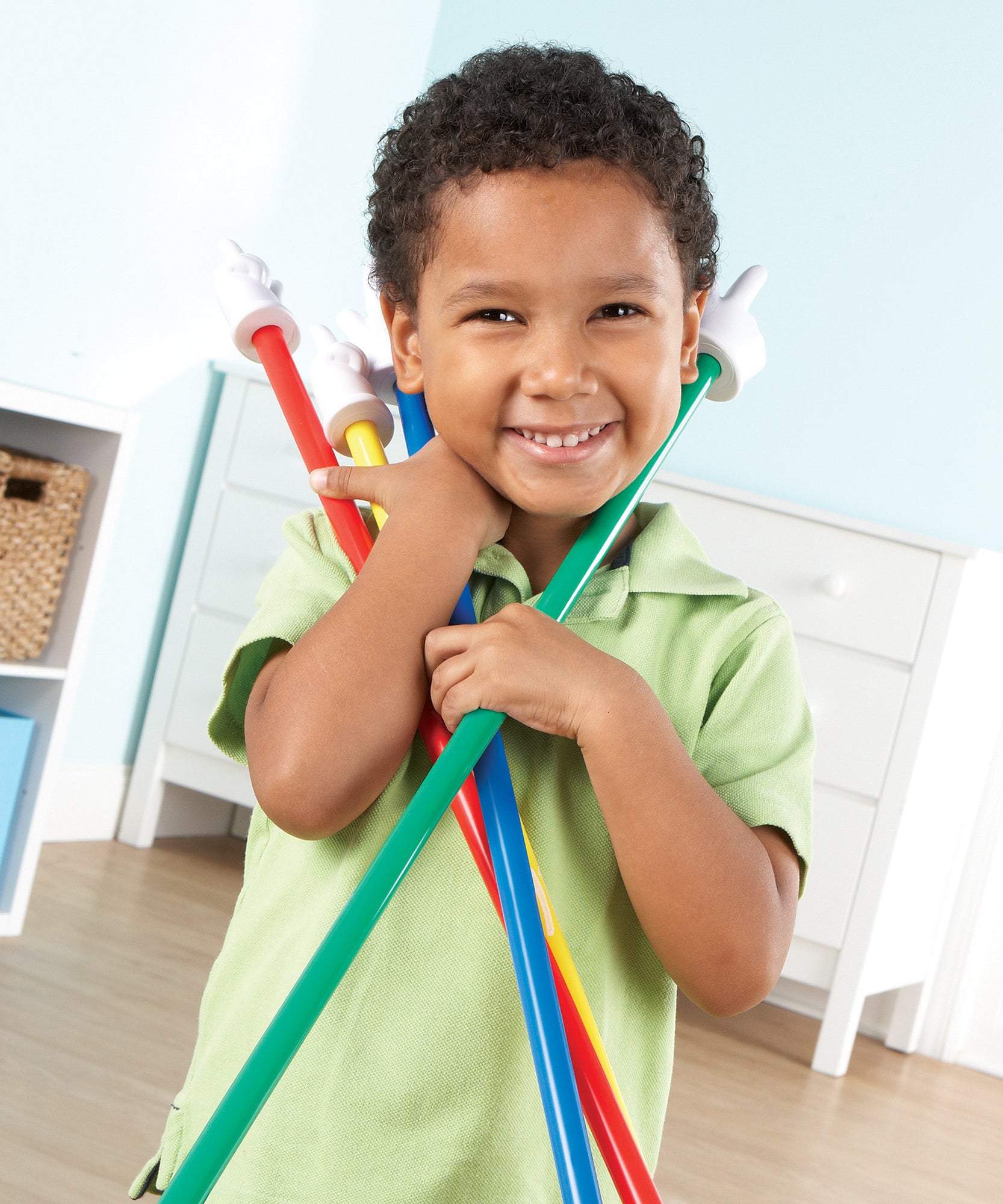 مجموعة مؤشرات يدوية من Learning Resources مكونة من 3 مؤشرات يدوية طويلة جدًا مقاس 24 بوصة للأطفال من سن 3 سنوات فما فوق