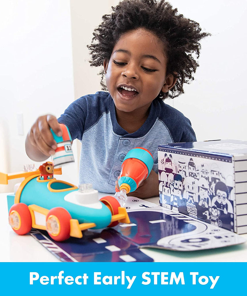 موارد التعلم تصميم وحفر بولت باديز سباق السيارات، لعبة بناء STEM مع مثقاب كهربائي مناسب للأطفال وشخصيات، للأعمار من 3 سنوات فما فوق