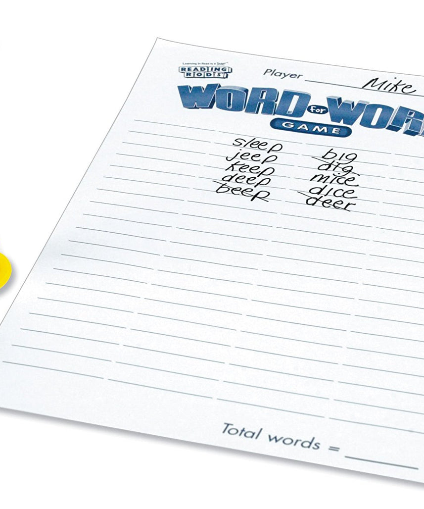 موارد التعلم لعبة فونيكس كلمة بكلمة، لعبة إملائية سريعة الوتيرة من 2 إلى 4 لاعبين، تتضمن عائلات الكلمات ونهايات الحروف ومزيجها