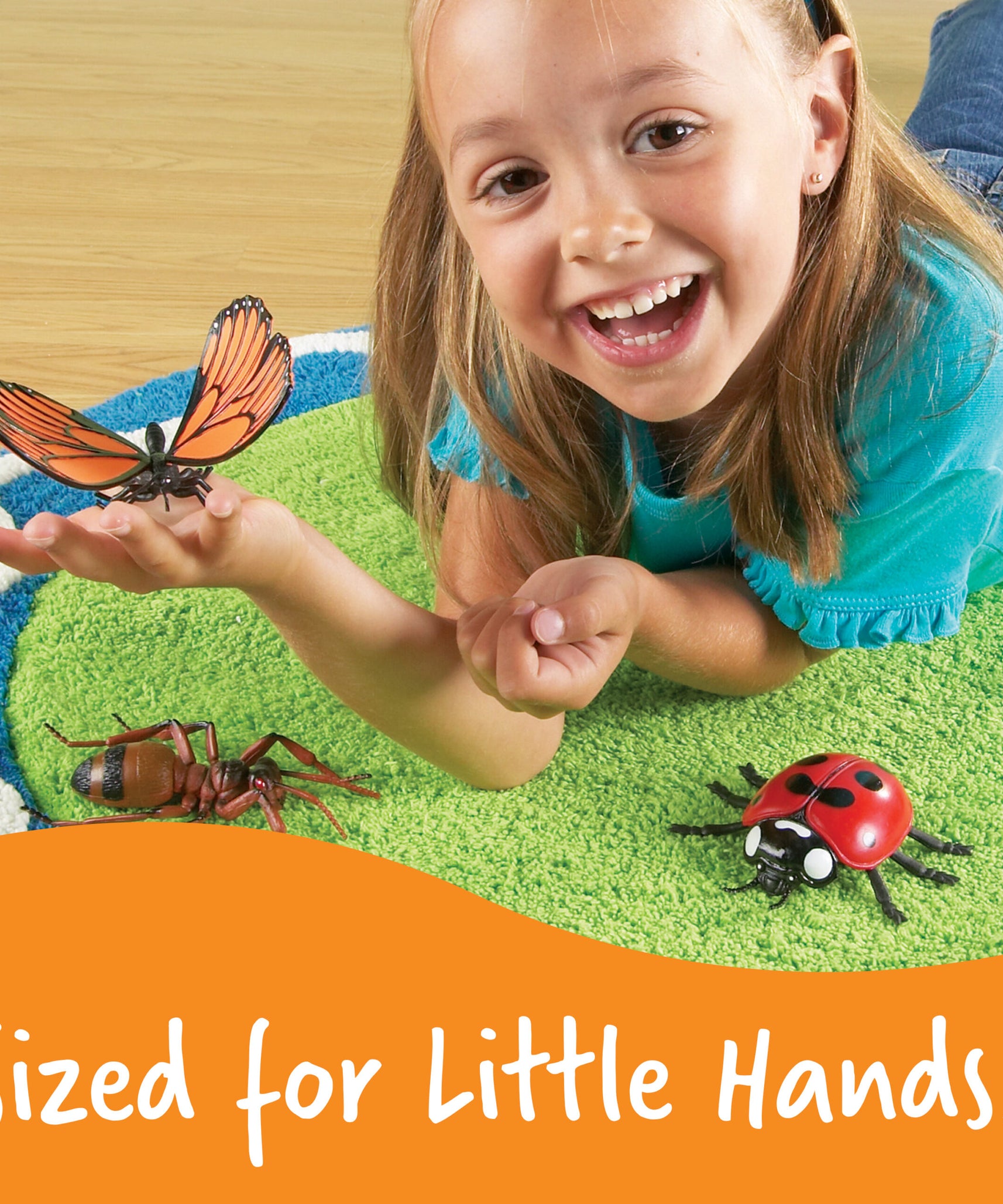 مجموعة ألعاب الحشرات العملاقة من Learning Resources، مكونة من 7 قطع من شخصيات الحشرات الواقعية للأطفال للعب الخيالي والتعلم المبكر