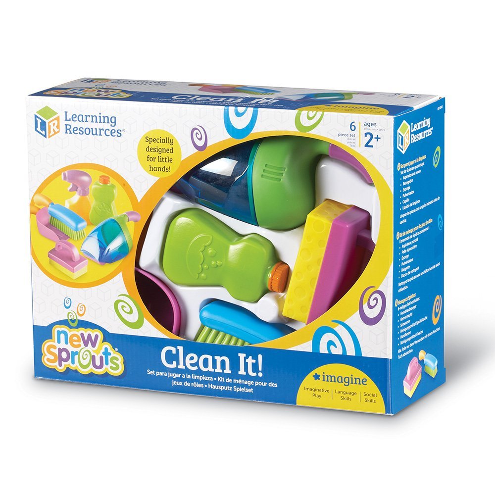 مجموعة تنظيف New Sprouts Clean It Pretend Play للأطفال الصغار من عمر سنتين فما فوق