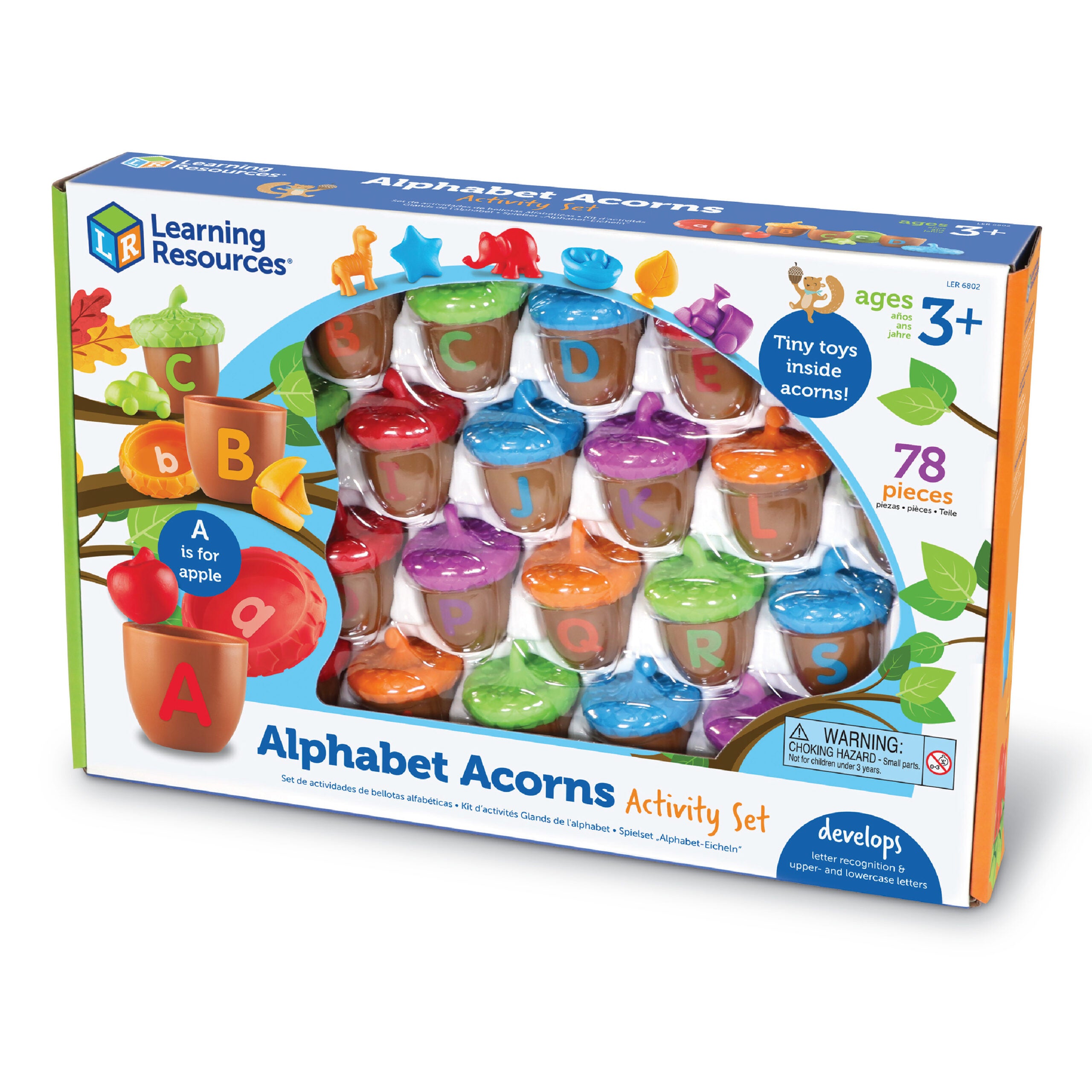 Learning Resources Alphabet Acorns Activity Set, Early Literacy and Ph ...