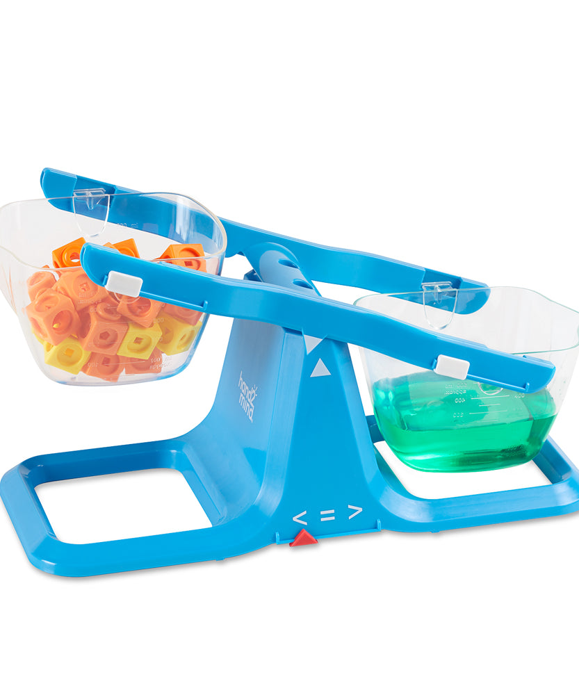 موازين دلو قابلة للتركيب من Learning Resources (مجموعة من 4)، ميزان رياضيات تفاعلي لتعلم الوزن والحجم والتكافؤ، مثالي للأطفال من سن 3 سنوات فما فوق