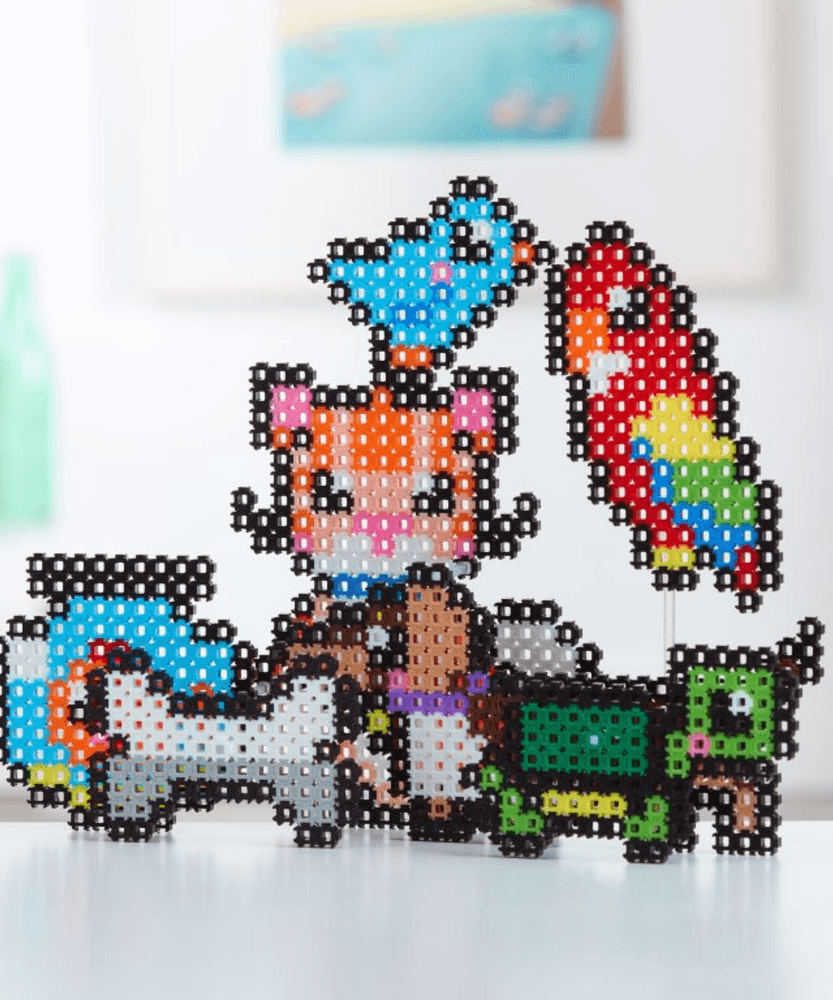 خيارات الشخصيات Simbrix Connect & Wow Playful Pets Starter Pack مع أكثر من 1000 بريكس، لعبة بناء ثنائية وثلاثية الأبعاد للفنون والحرف البكسلية، لعبة بناء STEAM إبداعية وخيالية للأولاد والبنات من سن 5 سنوات فما فوق