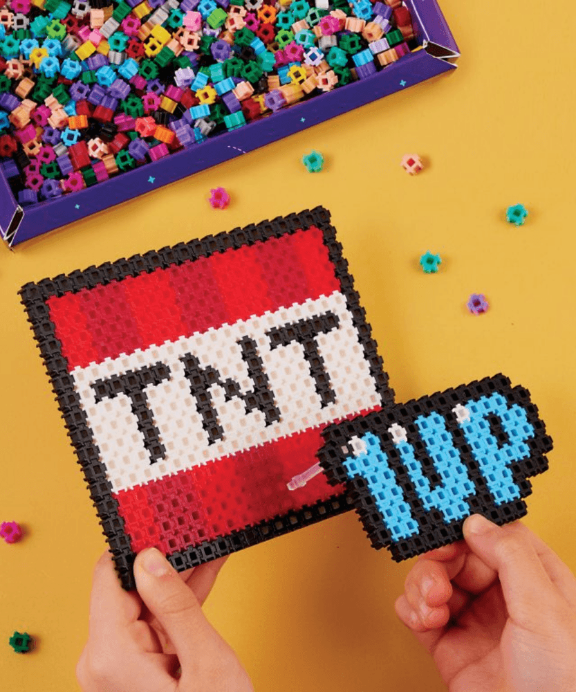 خيارات الشخصيات Simbrix Connect & Wow Game On Pack مع أكثر من 2500 بريكس، لعبة بناء Pixel Arts and Crafts ثنائية وثلاثية الأبعاد، لعبة بناء STEAM إبداعية وخيالية للأولاد والبنات من سن 5 سنوات فما فوق