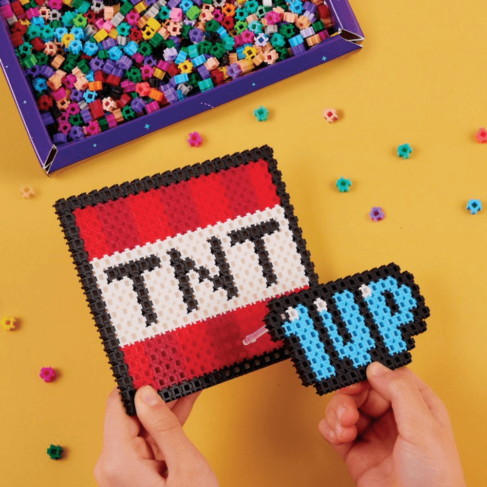 خيارات الشخصيات Simbrix Connect & Wow Game On Pack مع أكثر من 2500 بريكس، لعبة بناء Pixel Arts and Crafts ثنائية وثلاثية الأبعاد، لعبة بناء STEAM إبداعية وخيالية للأولاد والبنات من سن 5 سنوات فما فوق