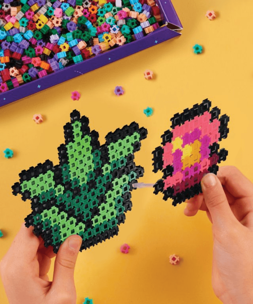 خيارات الشخصيات Simbrix Connect & Wow Jungle Party Pack مع أكثر من 1500 بريكس، لعبة بناء Pixel Arts and Crafts ثنائية وثلاثية الأبعاد، لعبة بناء STEAM إبداعية وخيالية للأولاد والبنات من سن 5 سنوات فما فوق