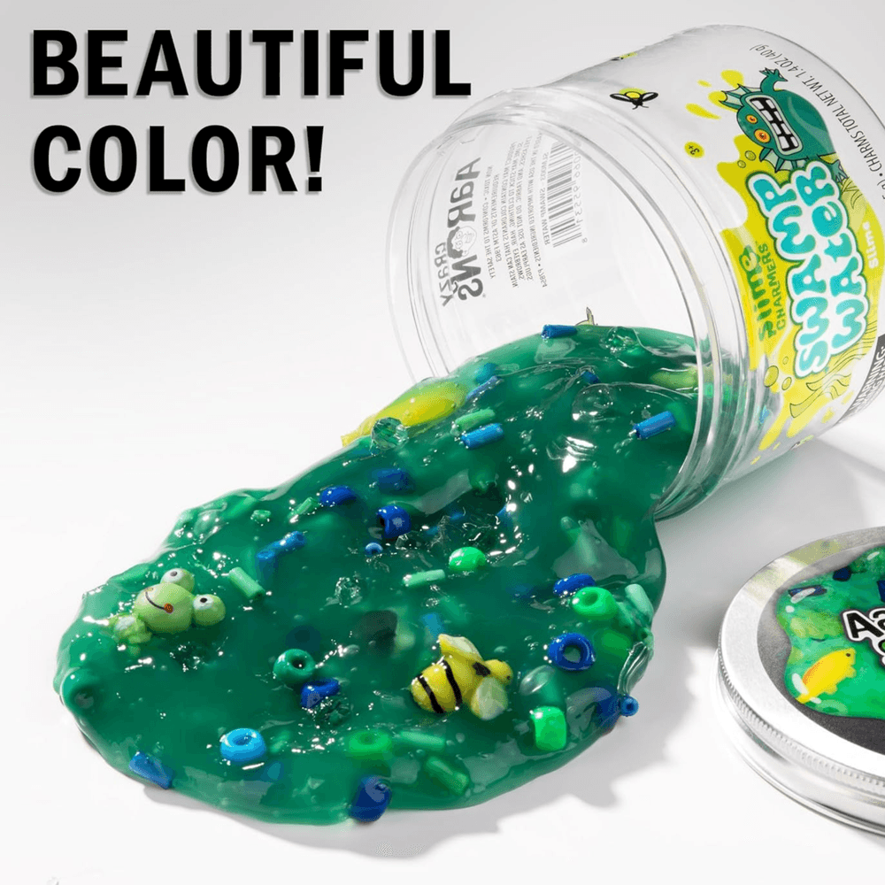 لعبة سلايم كريزي آرون تشارمرز - سلايم برائحة التوت ومياه المستنقع مع سحر، غير سامة، فائقة المرونة والطراوة، مناسبة للأولاد والبنات من عمر 3 سنوات فما فوق