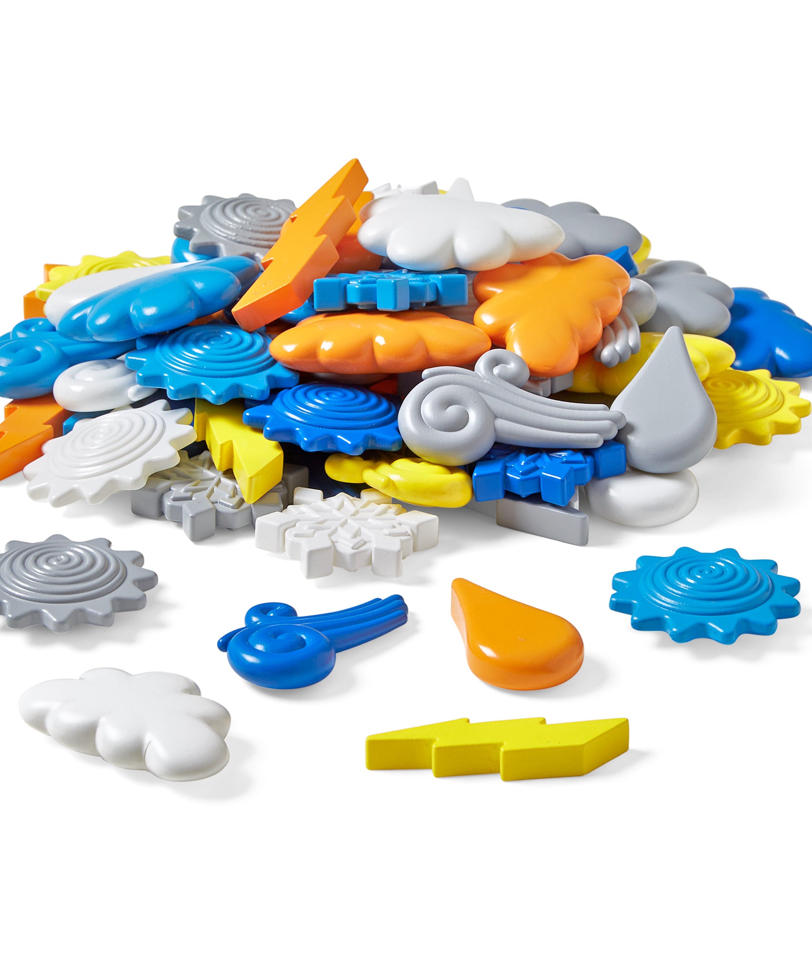 مجموعة موارد التعلم "استكشف عدادات الطقس" المكونة من 72 عدادًا رياضيًا مُعاد تدويره للأطفال من سن 3 سنوات فما فوق