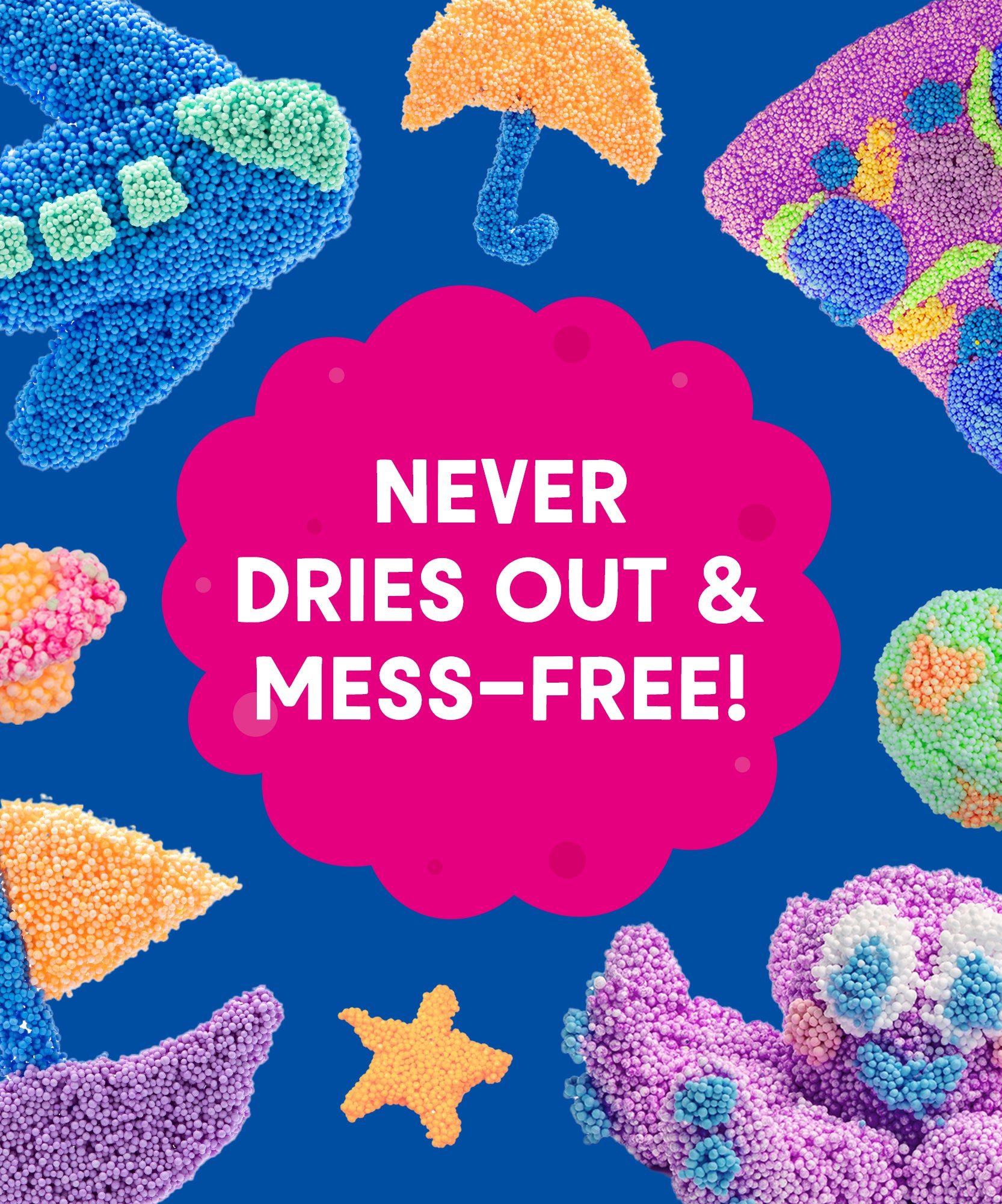 مجموعة بلاي فوم الأصلية من ليرنينج ريسورسز، عبوة من 4 قطع، رغوة لعب حسية خالية من الفوضى، لا تجف أبدًا، لتنمية المهارات الحركية الدقيقة للأطفال