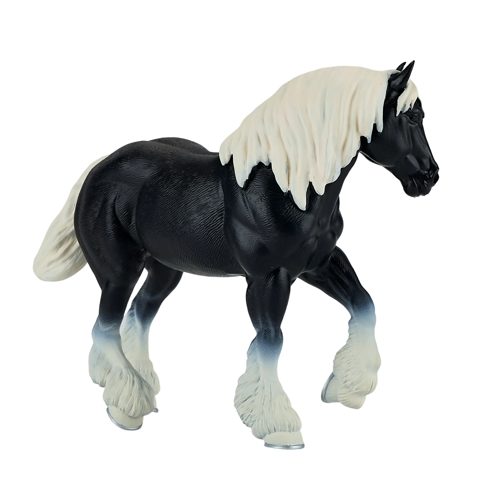 Mojo Clydesdale Horse Black XL Animal Figure Toy, Realistic Farm Horse Collectible for Kids