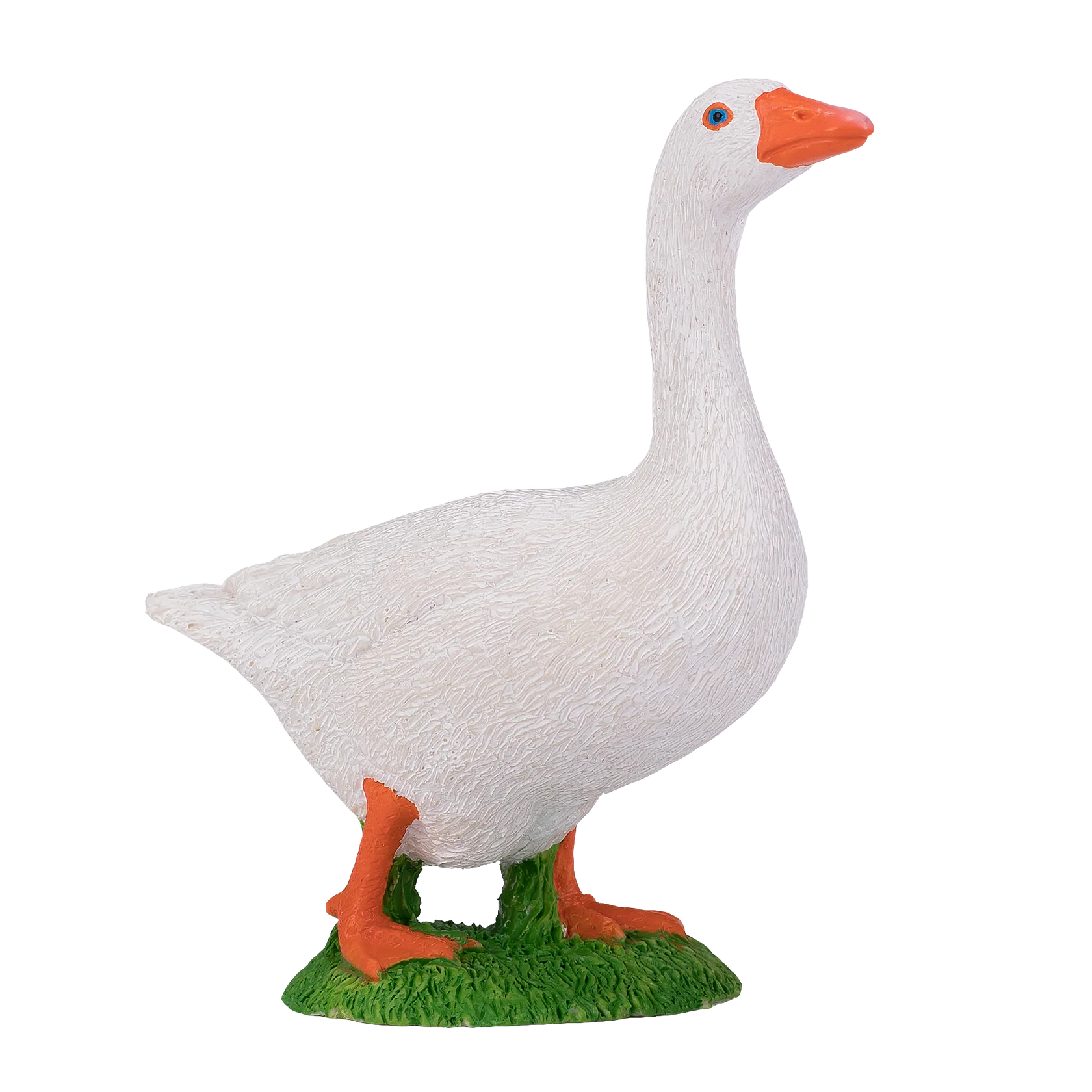 Mojo Goose White Medium Animal Figure Toy, Realistic Farm Bird Collectible for Kids