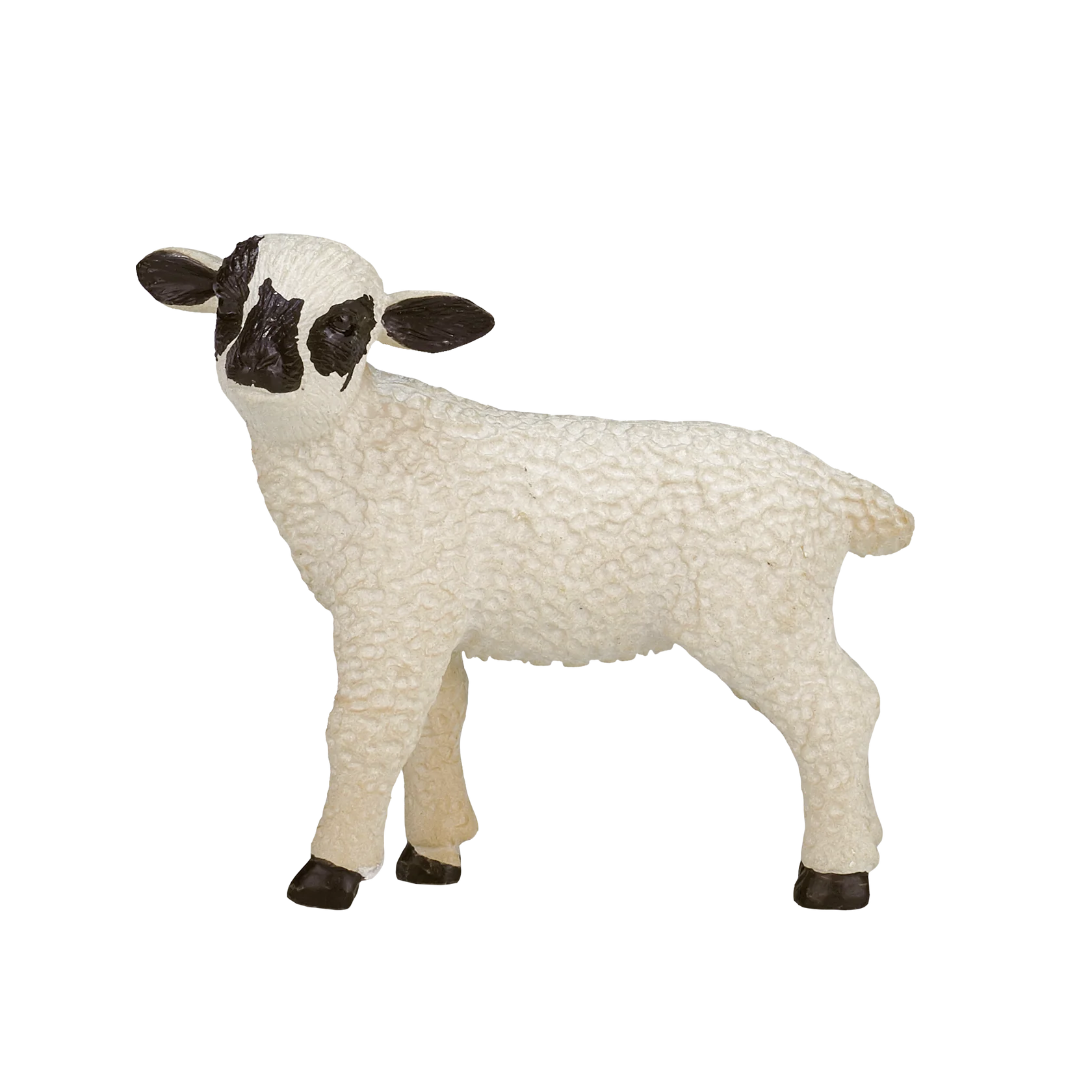Mojo Black Faced Lamb Standing Small Animal Figure Toy, Educational Farm Collectible for Kids