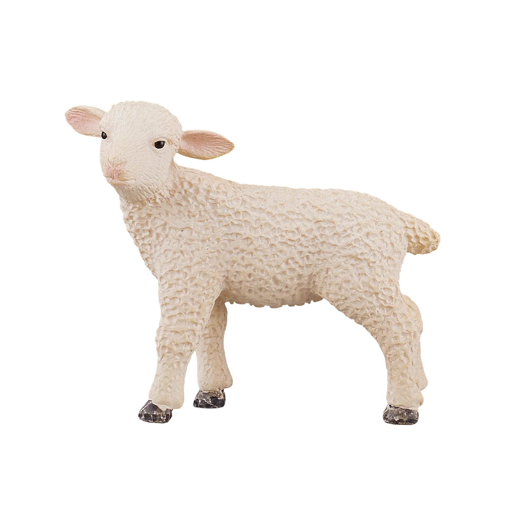 Mojo Lamb Standing Small Animal Figure Toy, Realistic Farm Collectible for Boys and Girls