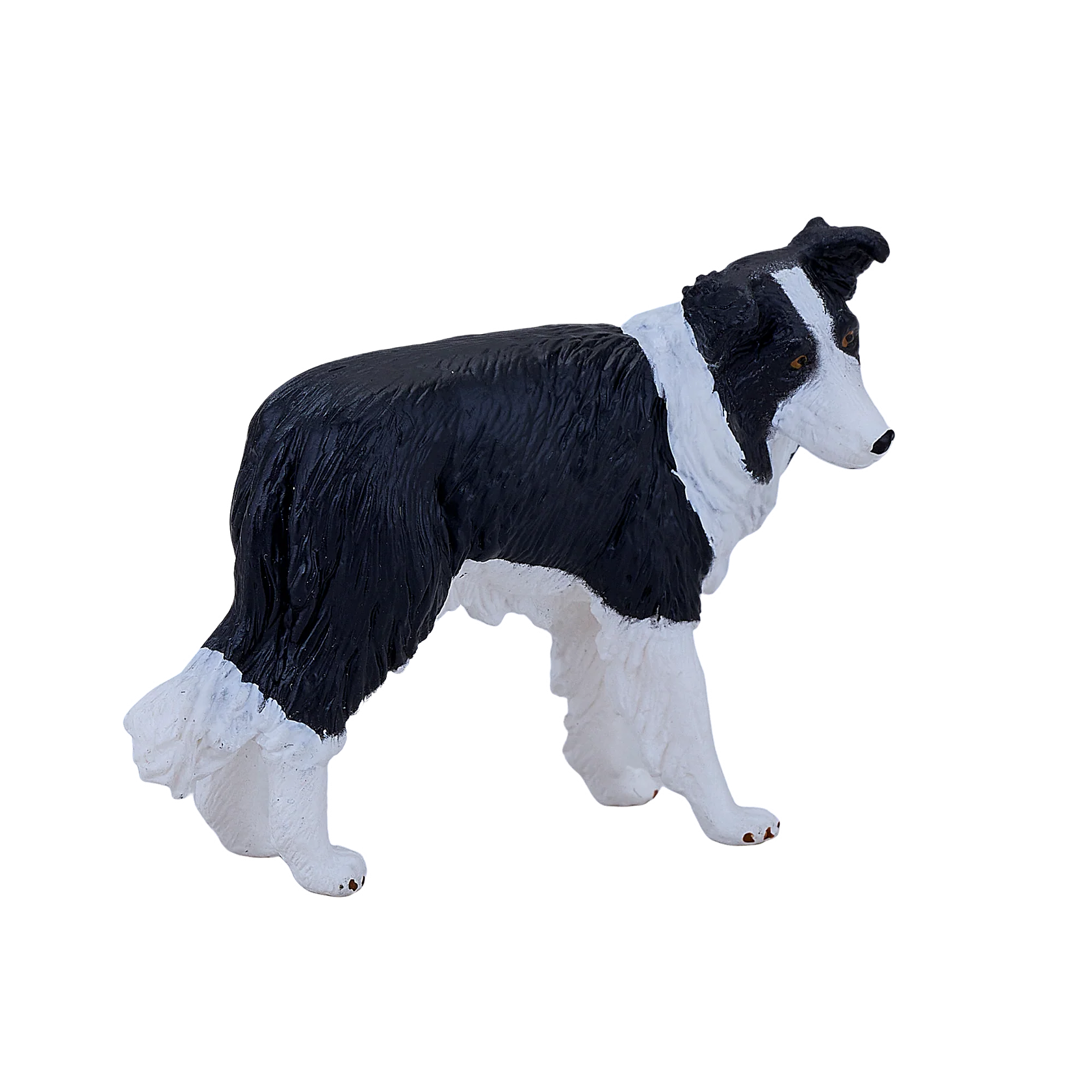 Mojo Border Collie Medium Animal Figure Toy, Realistic Dog Collectible for Kids