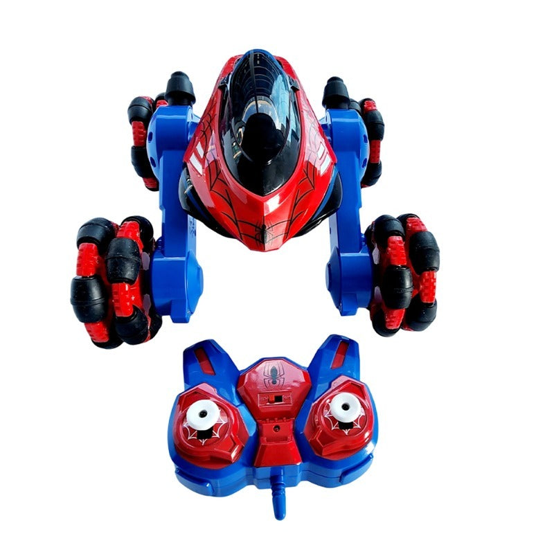 Marvel Avengers Spider-Man Drift RC Car, Remote Control Exploration Stunt Car with Lights and USB Charging, Exciting Gift for Boys Aged 6+