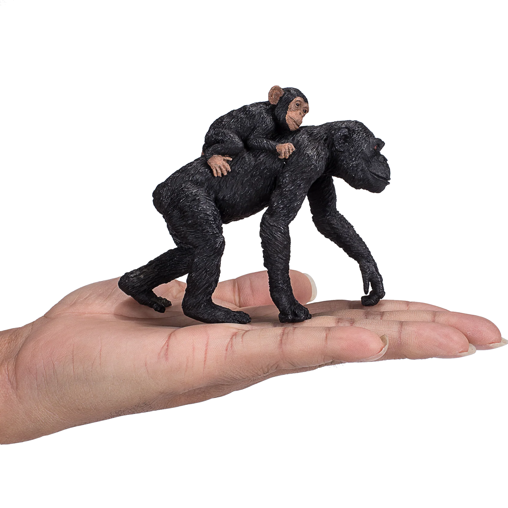 Mojo Chimpanzee with Baby XL Animal Figure Toy, Realistic Jungle Wildlife Collectible for Kids