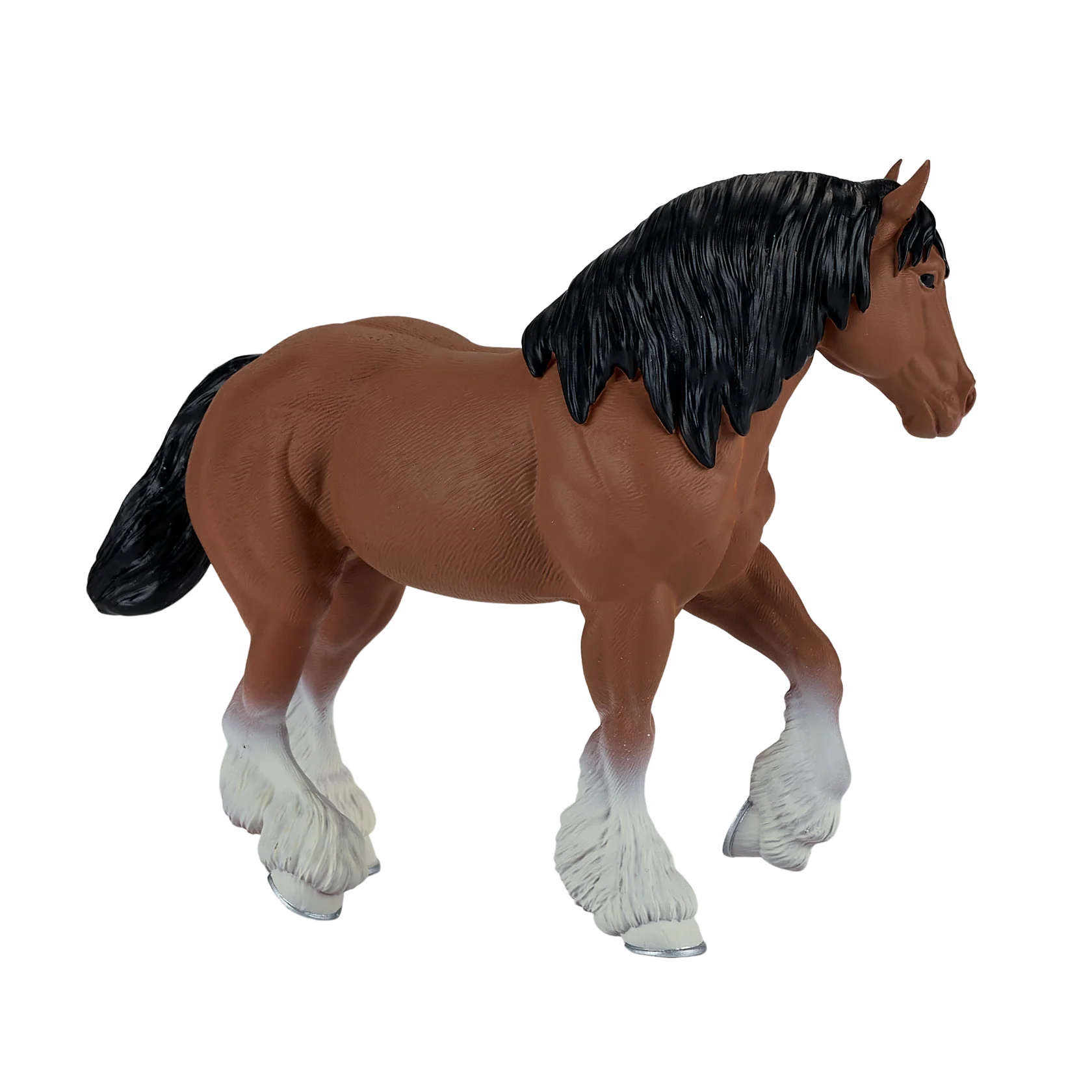 Mojo Clydesdale Horse Bay XL Animal Figure Toy, Realistic Farm Horse Collectible for Kids